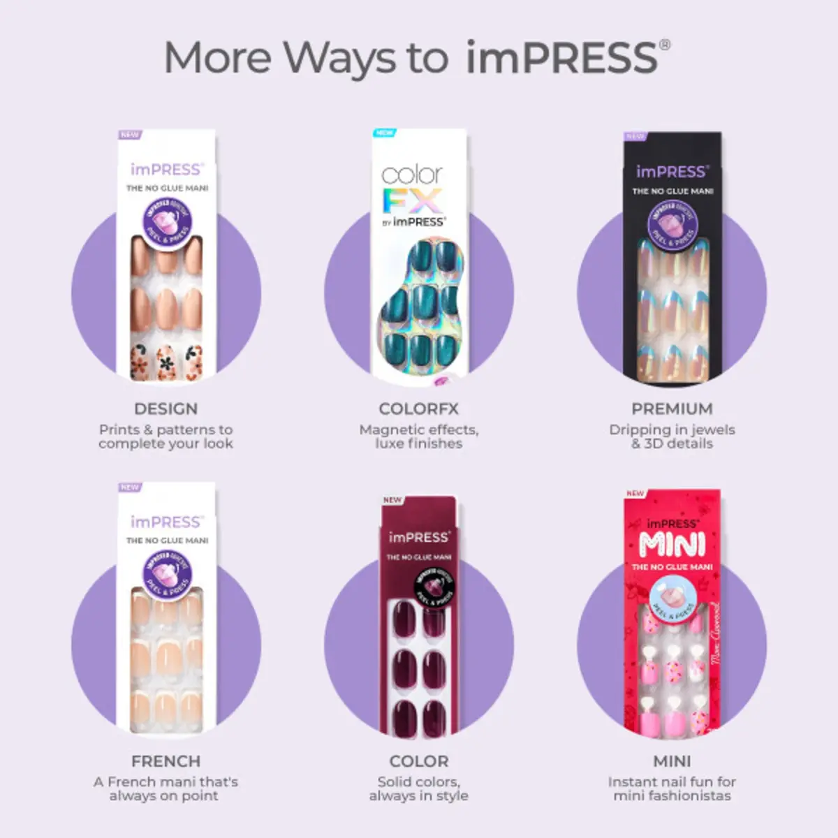 imPRESS No Glue Mani Press On Nails Kit Over You | Short, Glossy Gel Finish, PureFit Technology - view 9