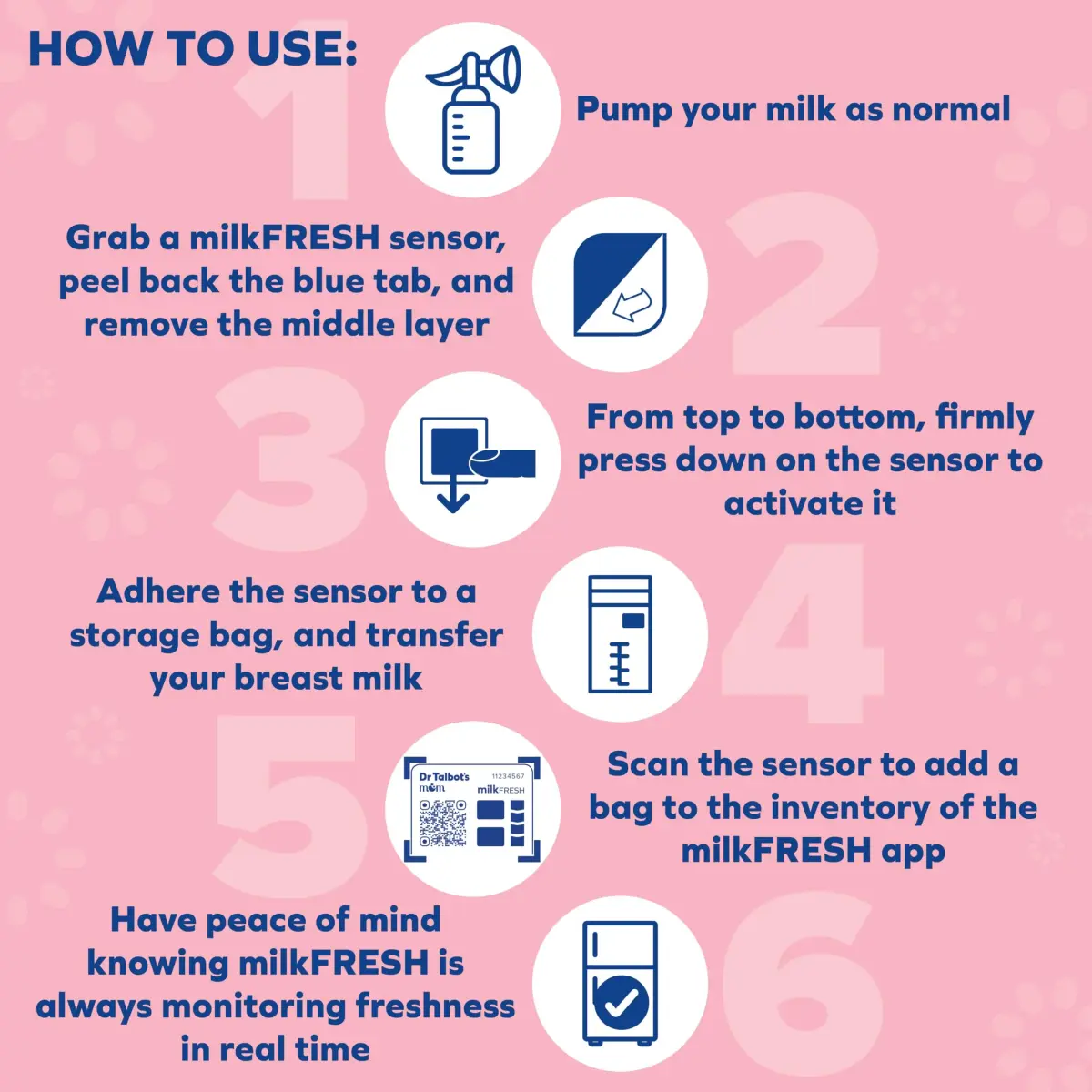 Dr. Talbot's Mom MilkFresh Breast Milk Sensors - 20 Pack | Tracks Time & Temperature for Freshness - view 3