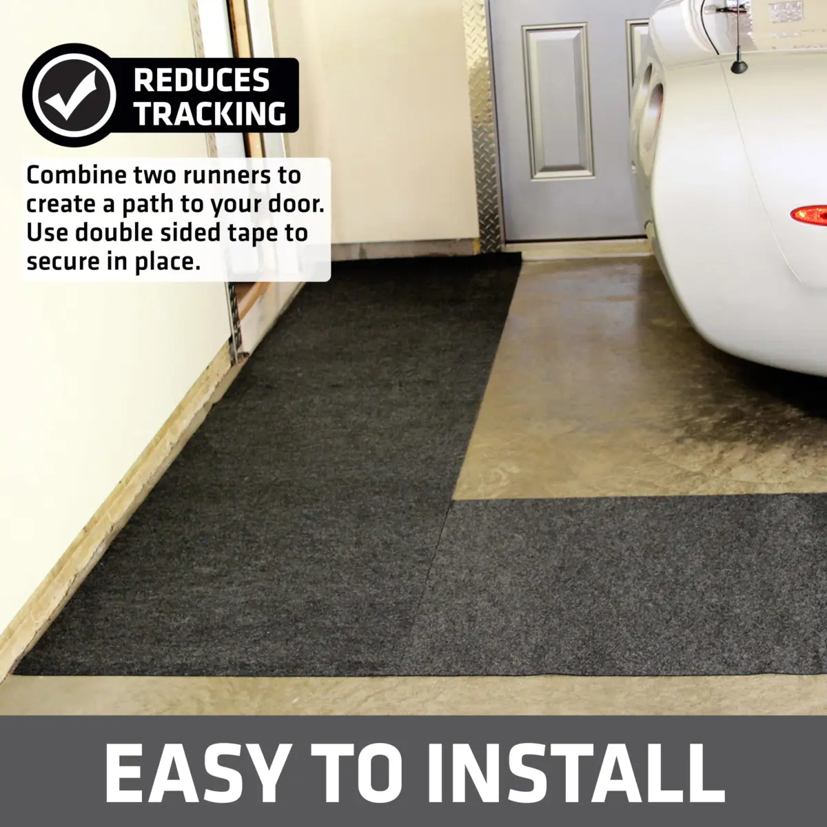 Drymate Charcoal XL Oil Spill Mat 8'10" x 2'6" (1-Pack) | Premium Absorbent Garage Floor Protection - view 2
