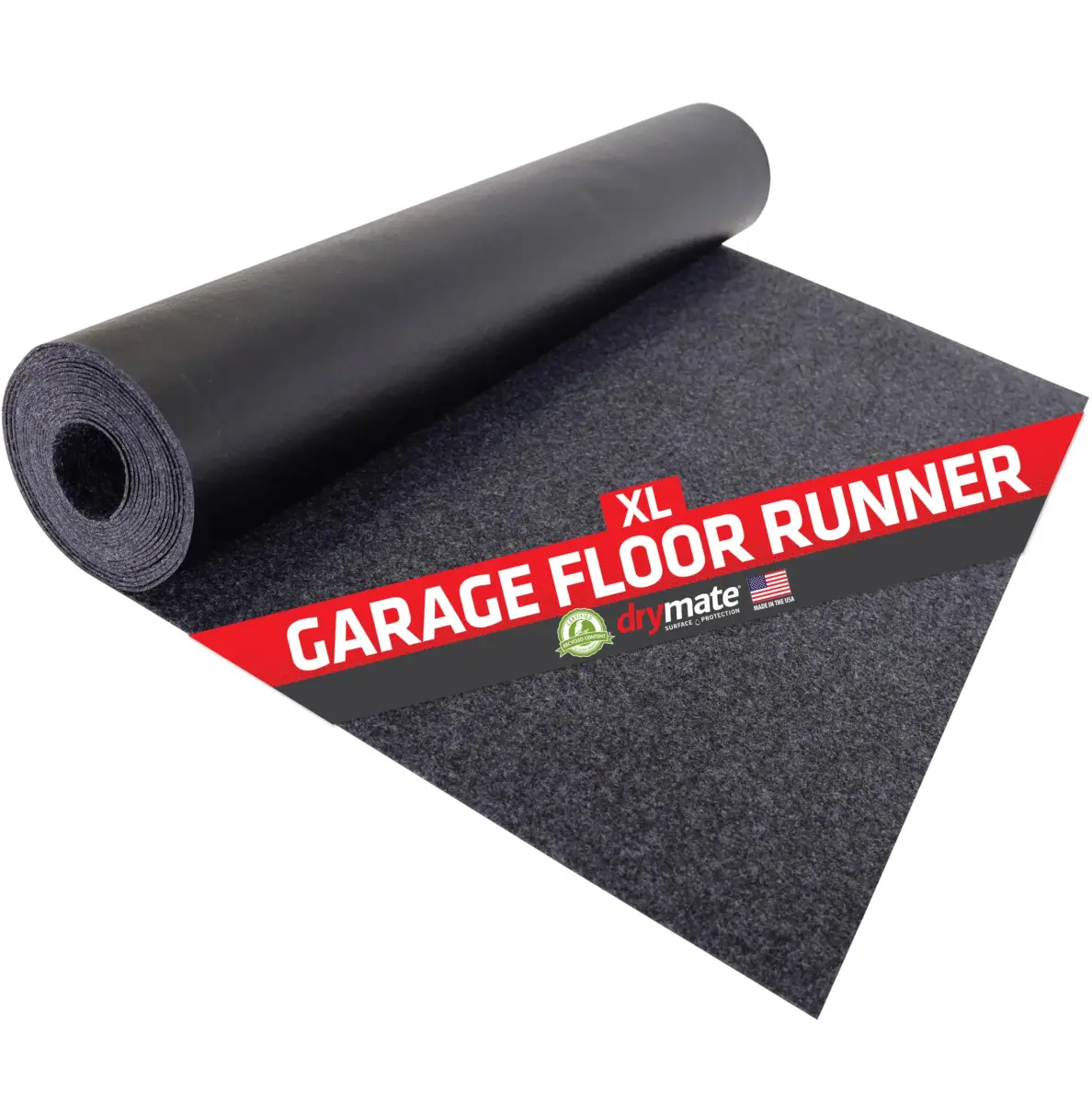 Drymate XL Charcoal Oil Spill Mat Runner 18' x 2'6" | Premium Absorbent Garage Floor Protection - main product image