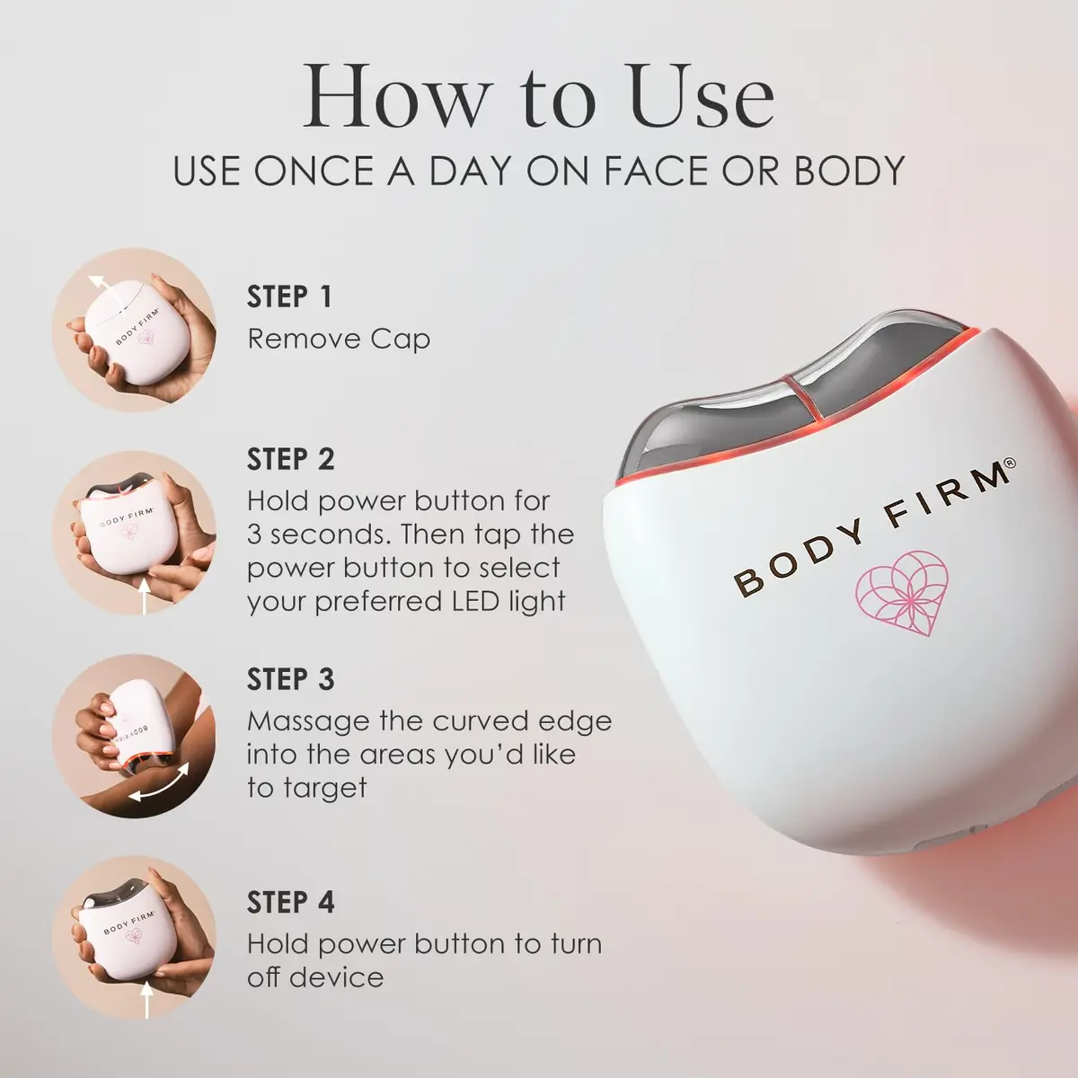 Crepe Erase Skin Revitalizing Tool, Red Light Therapy Device | Supports Skin Absorption & Circulation - view 4