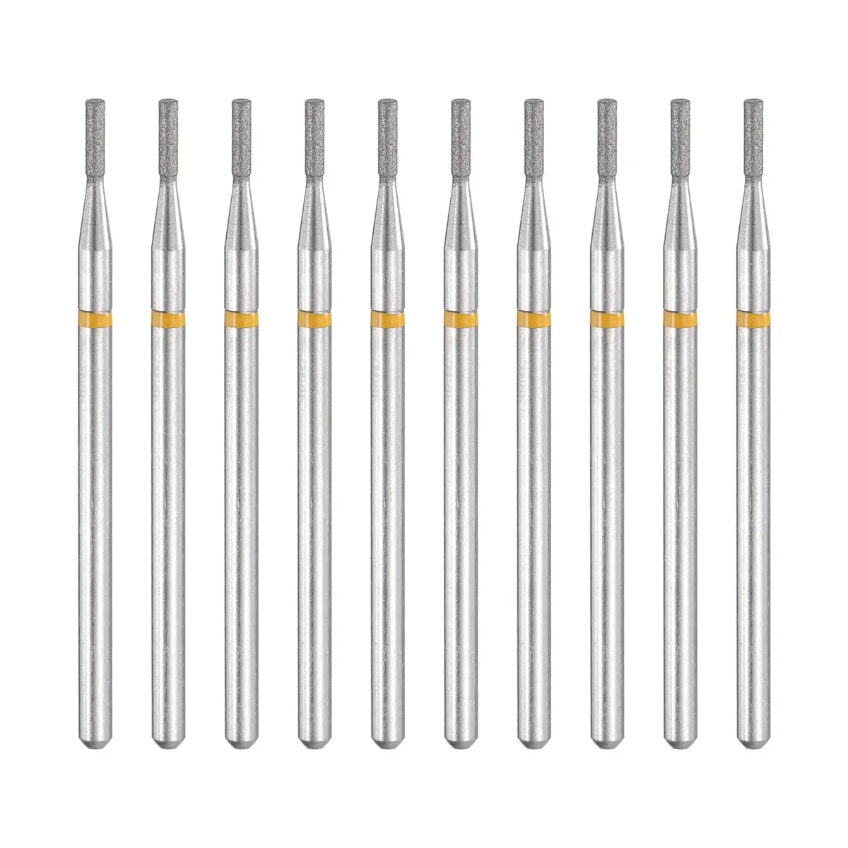 HARFINGTON Diamond Grinding Bit 1.35mm Cylinder Head 2.35mm Shank 5mm Length (10pcs, 325-400 Grits) | For Ceramic, Glass, Stone, Metal & Nails - main product image