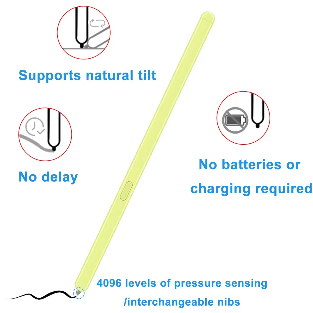 Anglepingping Green S Pen Fold Edition Stylus for Samsung Galaxy Z Fold 6 | 4096 Pressure Levels - view 2