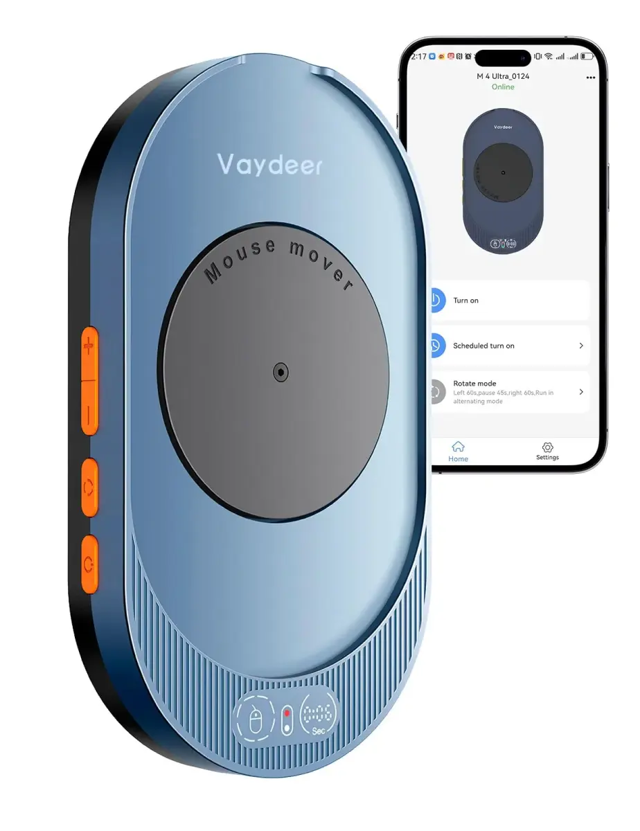 Vaydeer M3 Navy Blue Mouse Mover with App + Button Control - Keeps PC Active - main product image