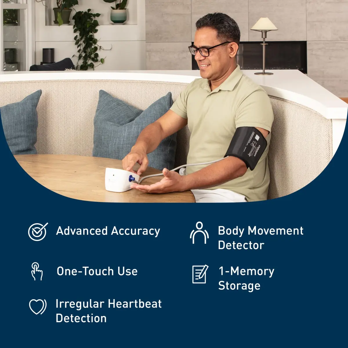 OMRON Iron Upper Arm Blood Pressure Monitor & Cuff | Advanced Accuracy Technology - view 2