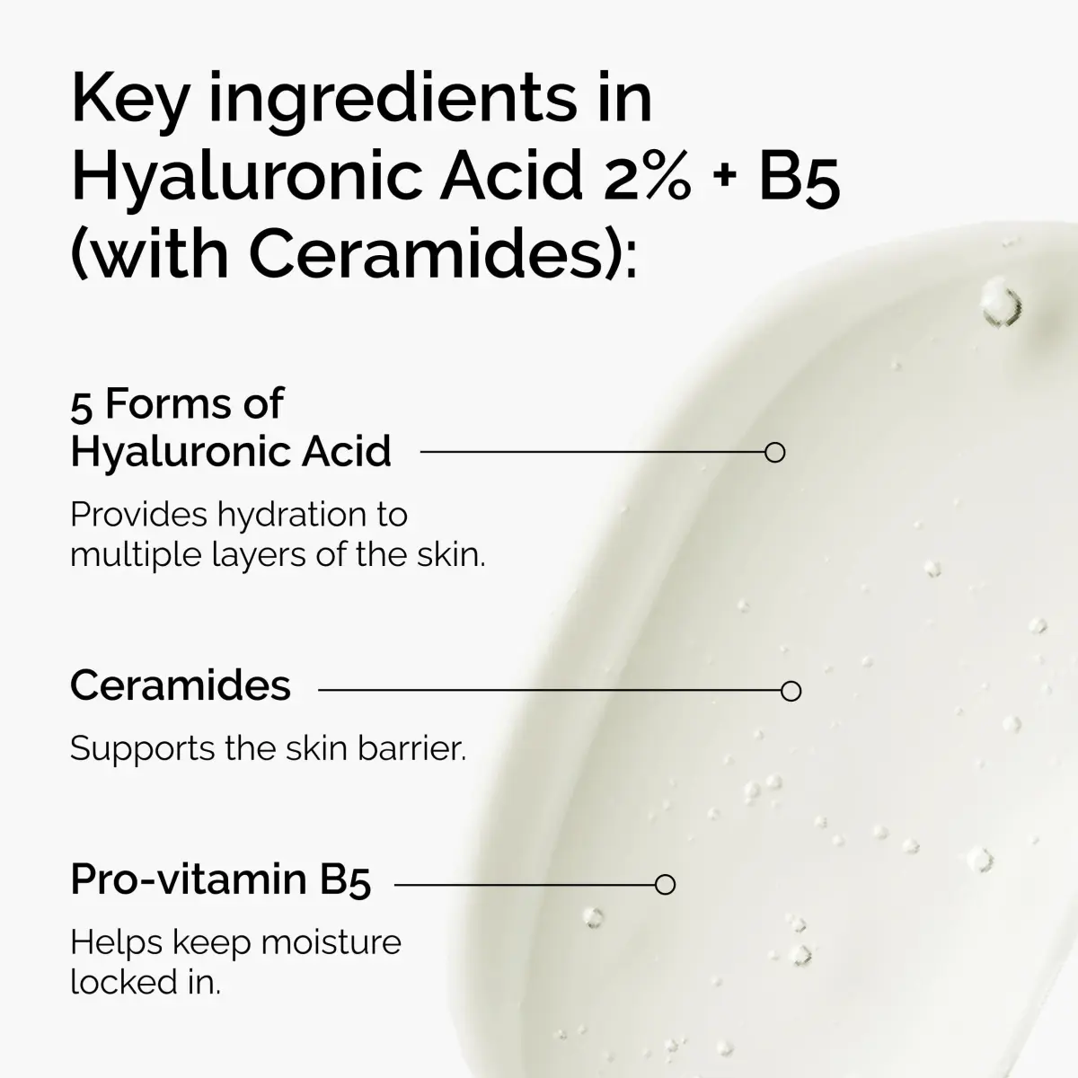 The Ordinary Hyaluronic Acid 2% + B5 Serum with Ceramides, 60ml (2 Fl Oz) | Multi-Depth Hydration for Smoother Skin - view 3