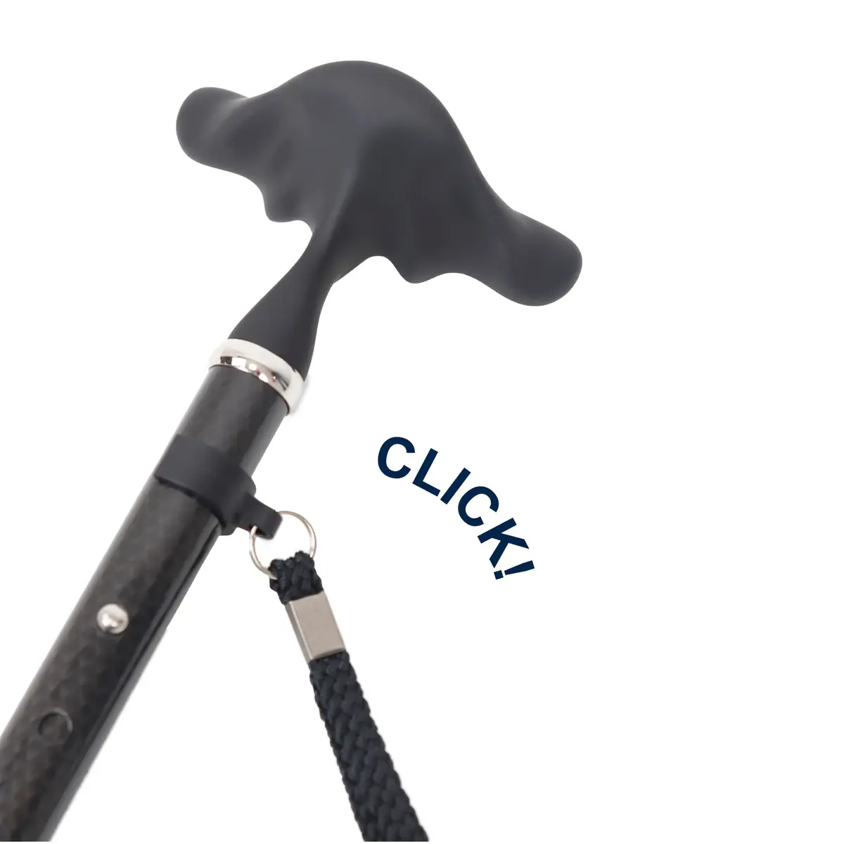 KMINA Folding Cane with Ergonomic Grip, Carbon Fiber, Adjustable, Black | Lightweight & Supportive for Daily Use - view 8