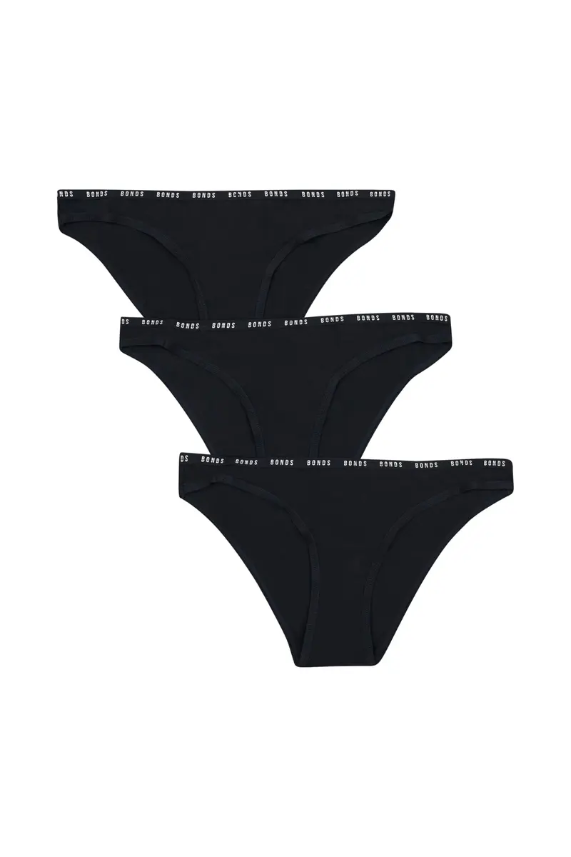 Bonds Women’s High-Cut Bikini Panties 3-Pack | Stretch Cotton-Blend, Soft Comfort in India - main product image