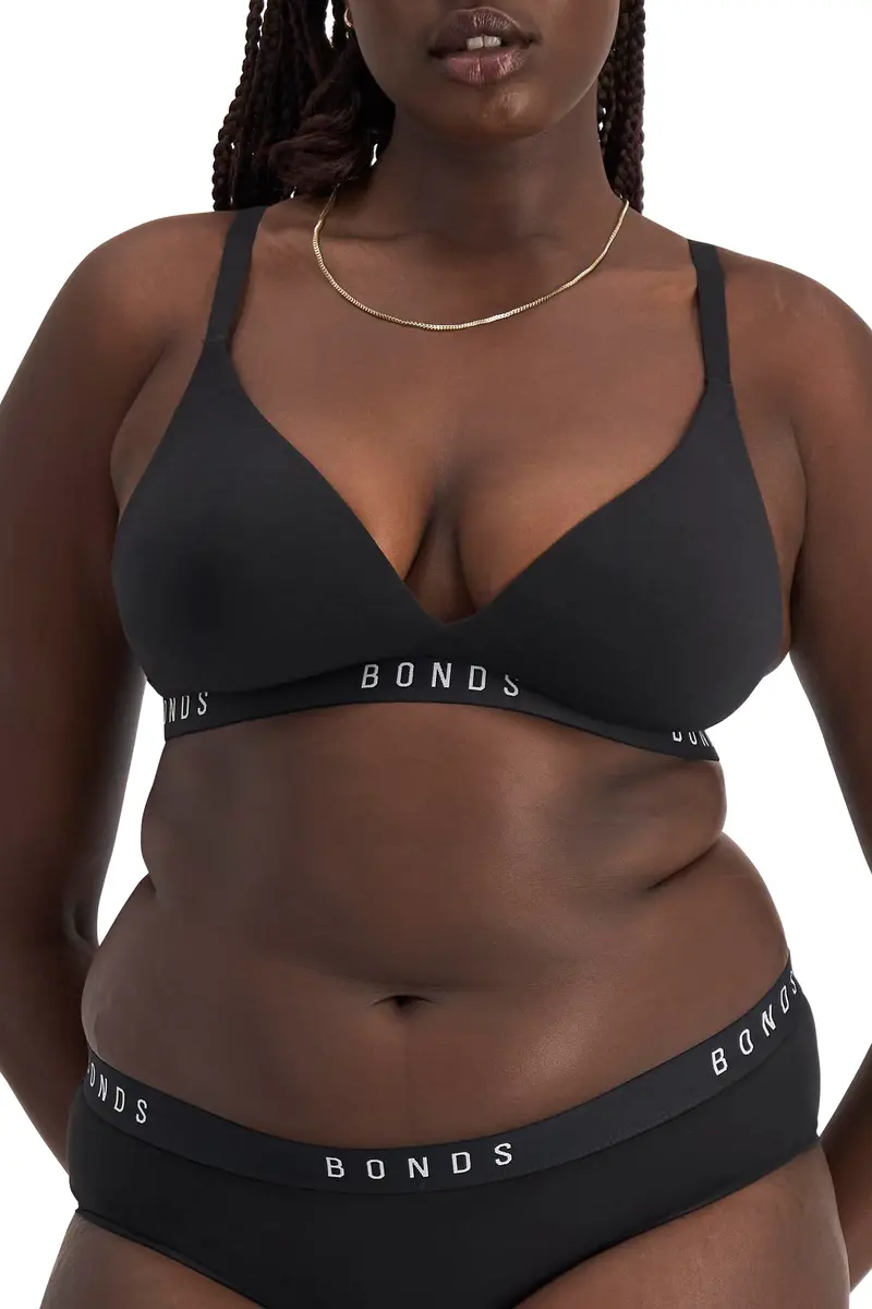 Bonds Women’s Wireless T-Shirt Bra – Contour Cups, Soft Cotton-Modal, Everyday Comfort Black | Support & Comfort - view 5