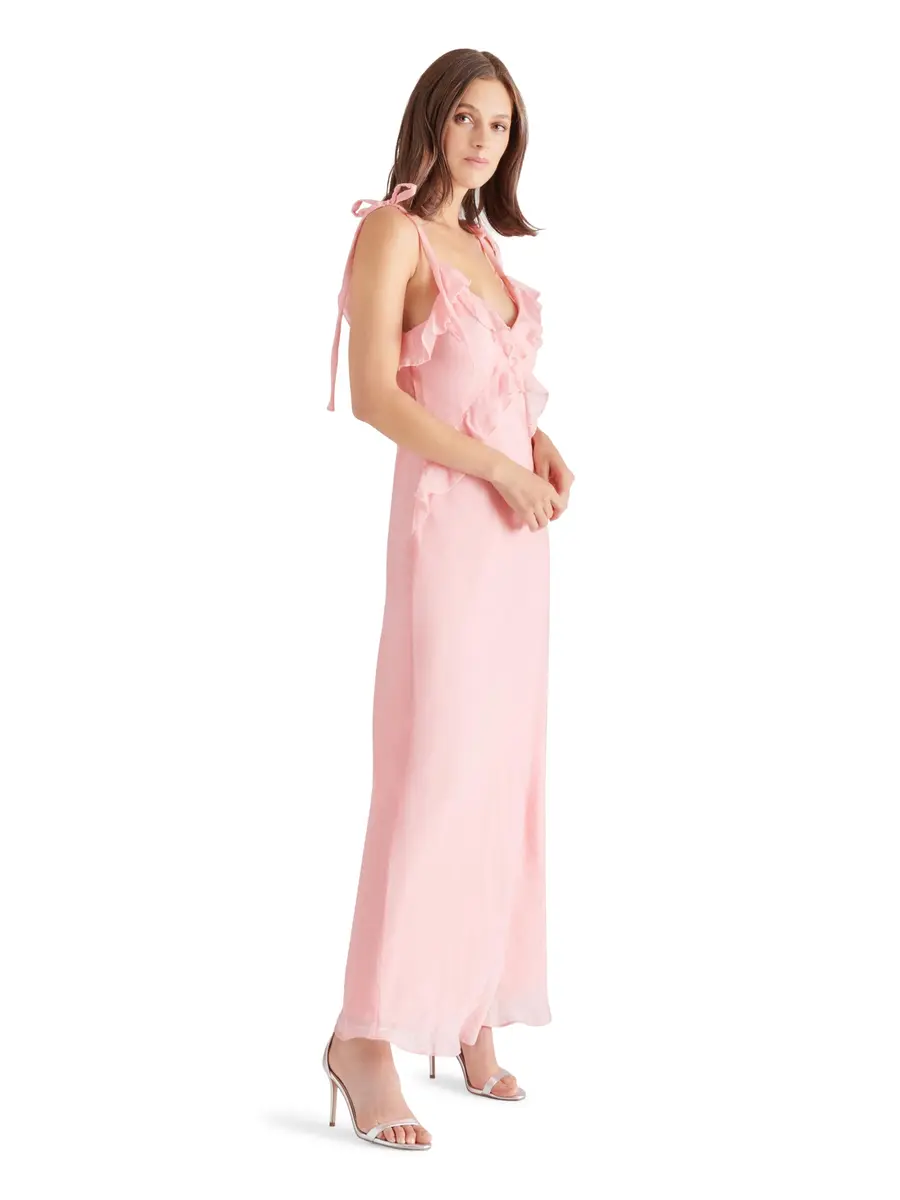 Steve Madden Adalina Dress, Pink Quartz, M | Gossamer V-Neck Maxi Dress for Women - view 2