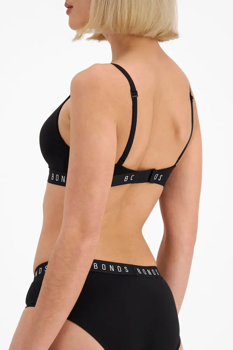 Bonds Wireless T-Shirt Bra – Contour Cups, Soft Cotton-Modal, Everyday Comfort Black | Support & Comfort - view 2