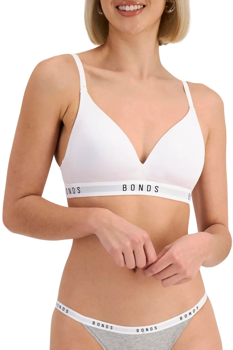 Bonds Women’s Wireless T-Shirt Bra – Contour Cups, Soft Cotton-Modal, Everyday Comfort White - main product image