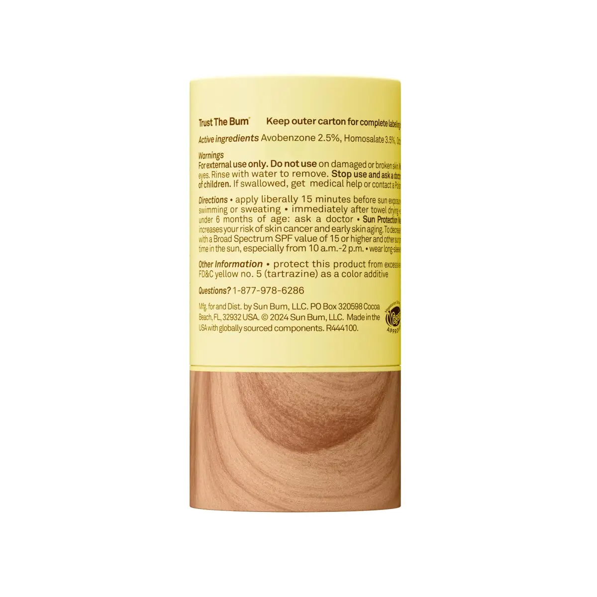 Sun Bum Original SPF 40 Face and Body Sunscreen Stick 0.7 oz (20 ml) | Water Resistant & Reef Safe - view 6