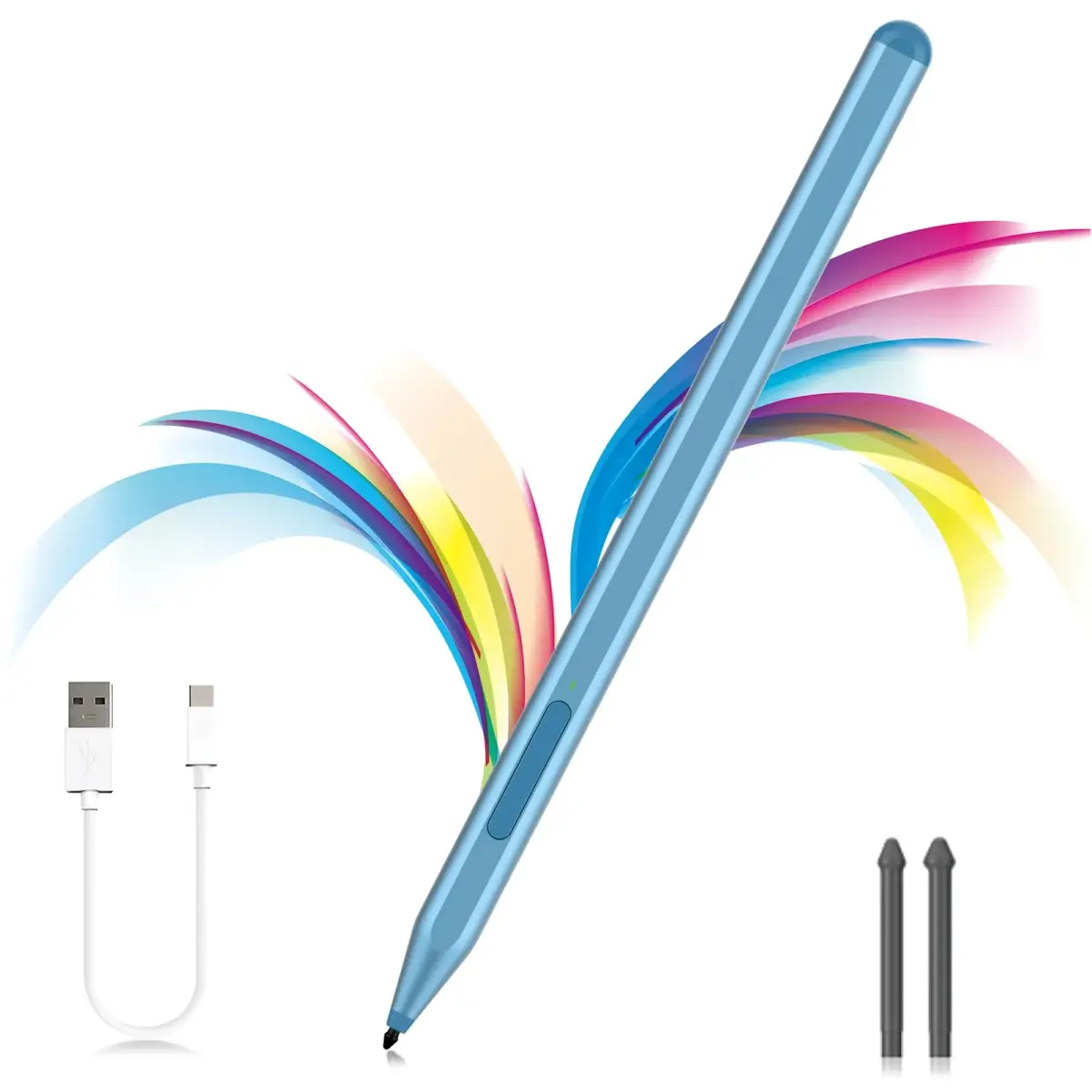 Milikilo Stylus Pen for Microsoft Surface Pro/Go/Laptop/Studio/Book with Eraser, Palm Rejection, Tilt, 1024 Pressure, Blue - main product image