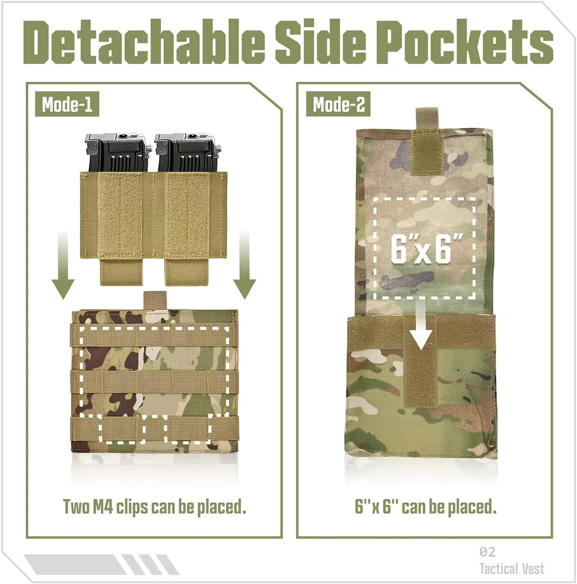 GFIRE Tactical Vest Ultra Nir Camo | Lightweight 3D Breathable Vest for Training - view 5