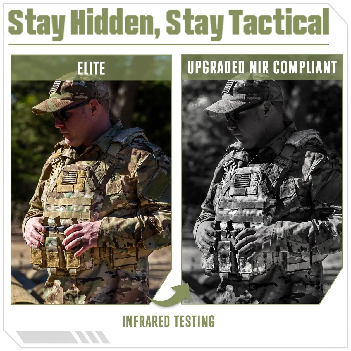 GFIRE Tactical Vest Ultra Nir Camo | Lightweight 3D Breathable Vest for Training - view 2