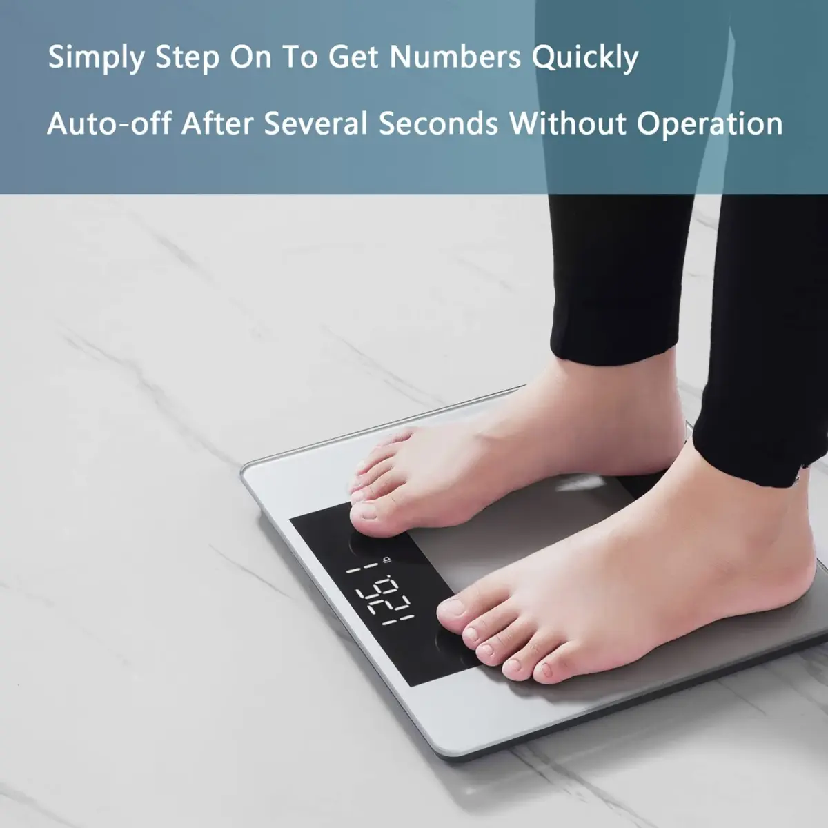 Vitafit Digital Body Weight Scale 180kg (400lb) | High Accuracy with White LED & Step-On - view 3