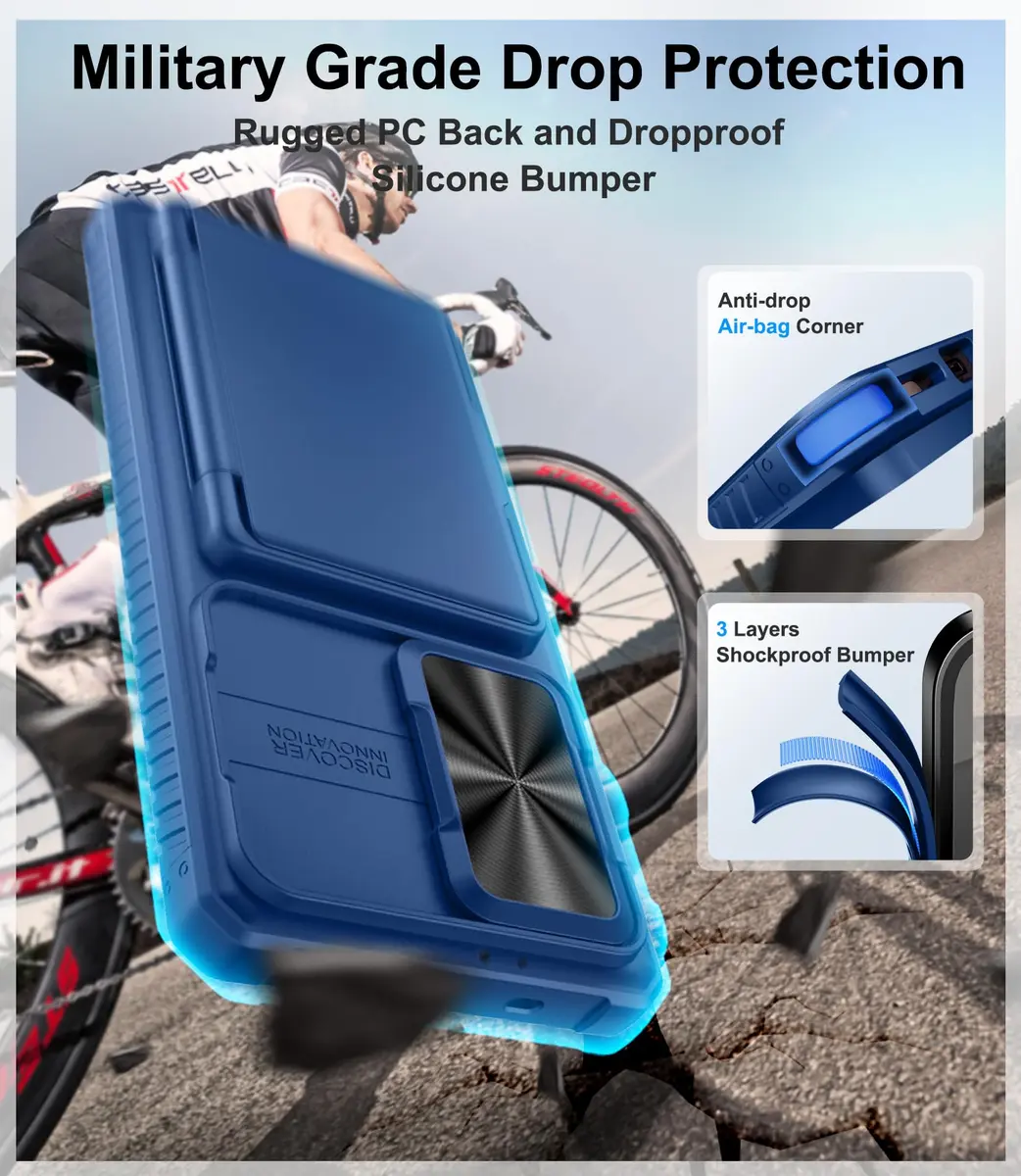 BXYJY Samsung Galaxy S25 Ultra Wallet Case with Card Holder & Camera Cover | Military Drop Protection - view 5