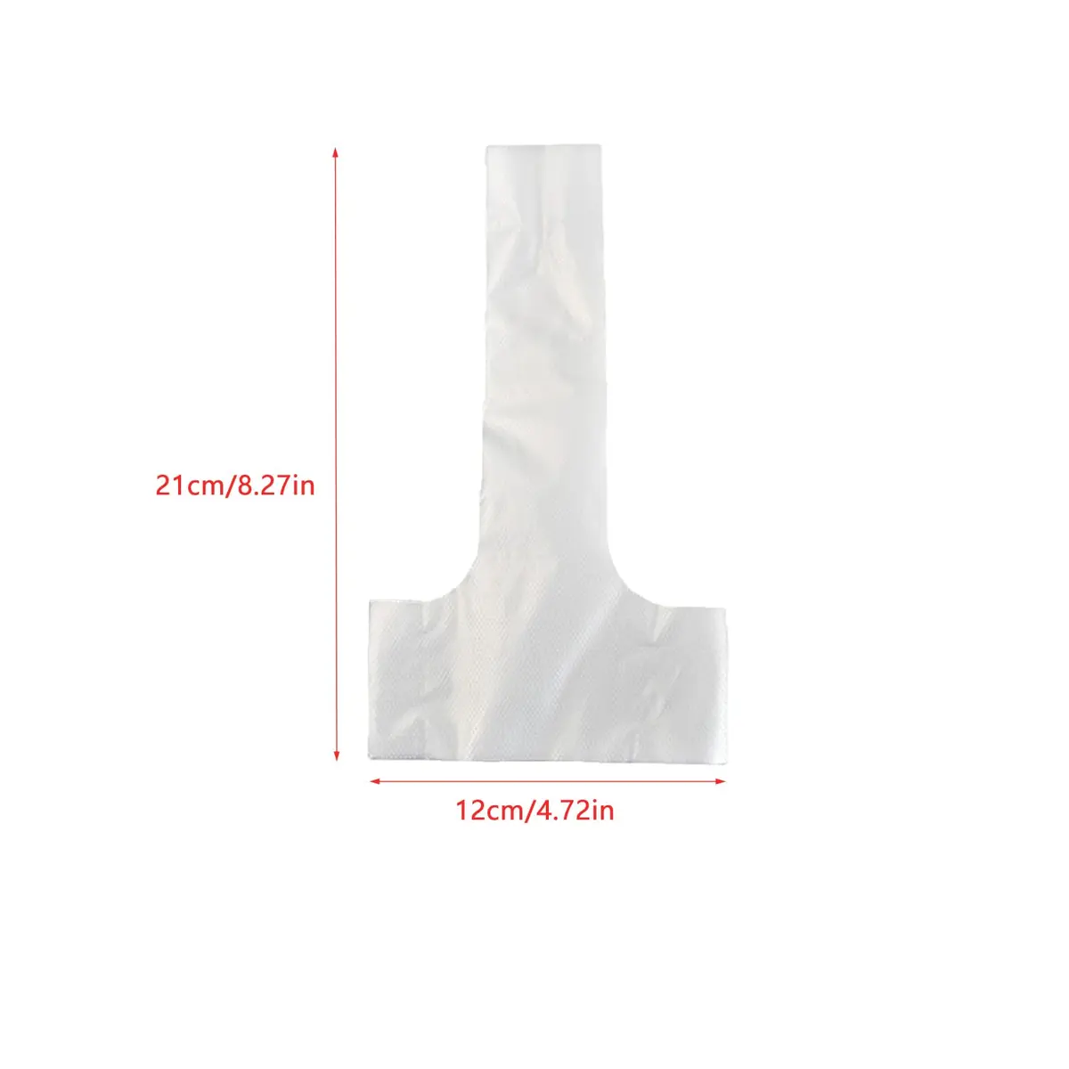 UtySty T-Type Drink Carrier Bags with Handle, 200 Pack, 12x23 cm (4.72x8.27 in) | Disposable PE Bags for Coffee, Milk Tea, Juice - view 2