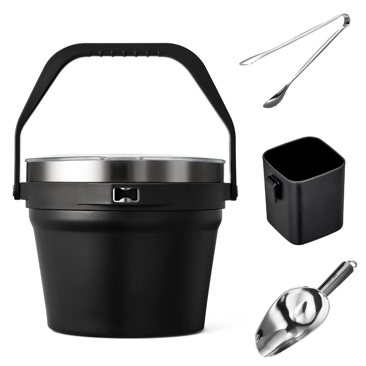 COKTIK 7L Vacuum Insulated Ice Bucket with Lid & Tongs | Large Capacity Stainless Steel Beverage Bucket for Parties - view 6