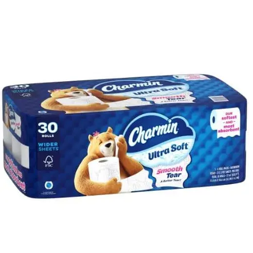 Charmin Ultra Soft Bath Tissue, 2-Ply, 30 Rolls, 6390 Sheets | 2-Ply, 213 Sheets per Roll - main product image