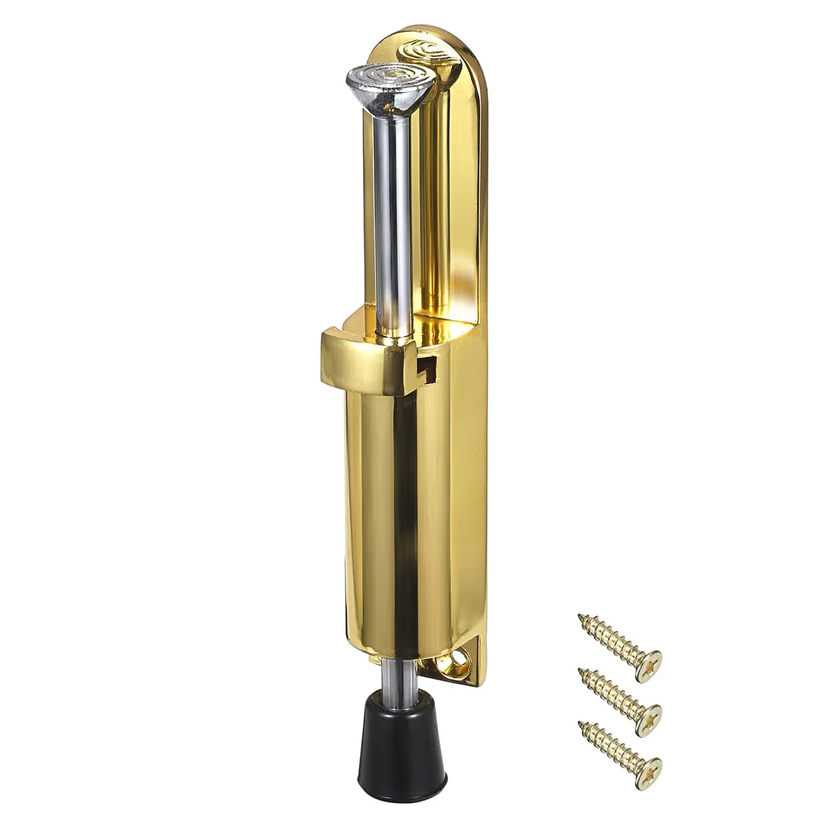Sumnacon Kickdown Door Stop - Stainless Steel Heavy Duty Rubber Floor Stopper, Gold | Easy Step On/Off, Adjustable, Spring Loaded, Durable - main product image