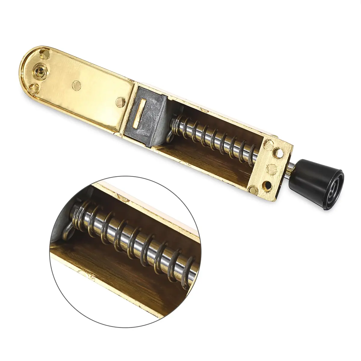 Sumnacon Kickdown Door Stop - Stainless Steel Heavy Duty Rubber Floor Stopper, Gold | Easy Step On/Off, Adjustable, Spring Loaded, Durable - view 5