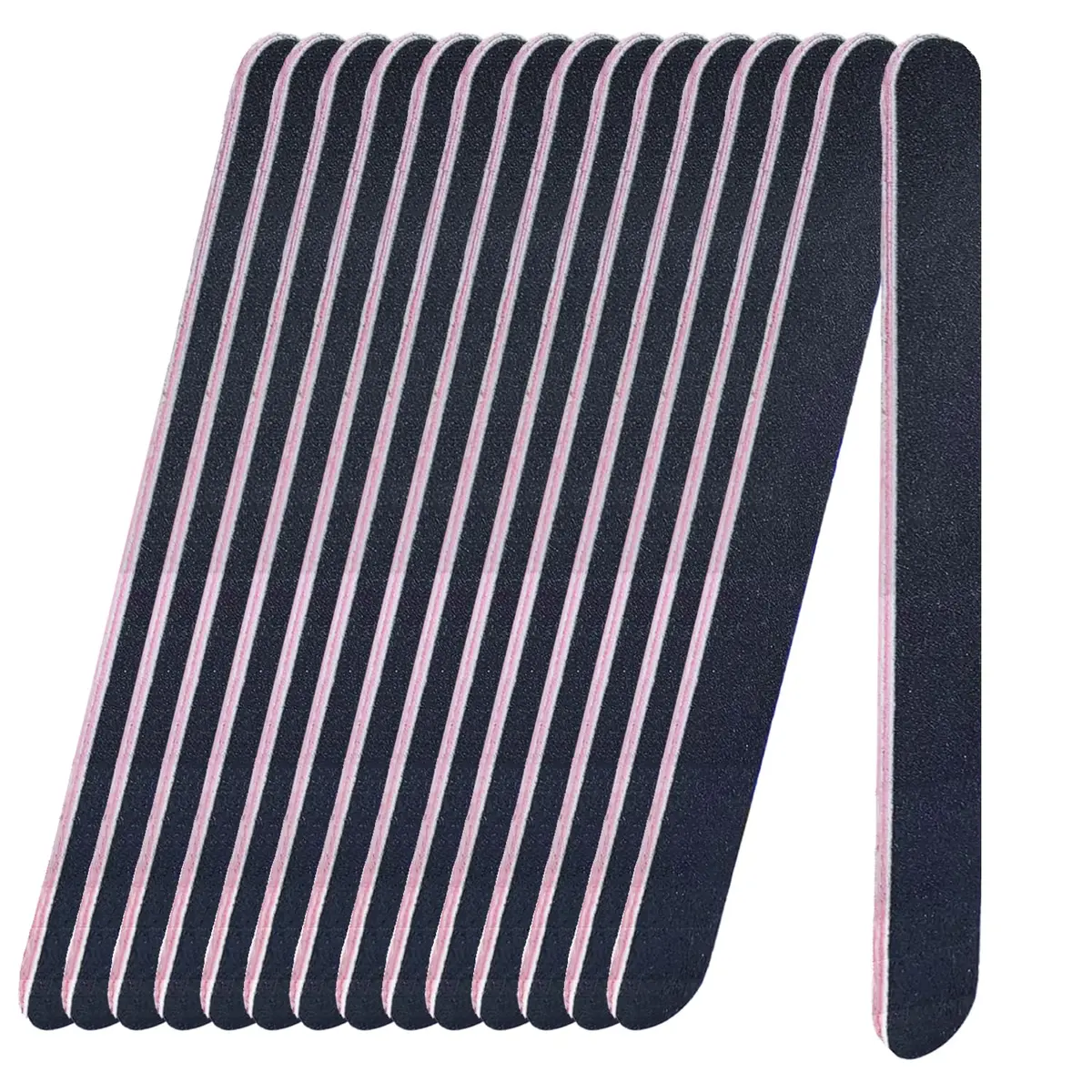 Transun Moo Nail Files Bulk 15 Pack 7 Inches Disposable 100/180 Grit Double Sided Emery Boards - main product image
