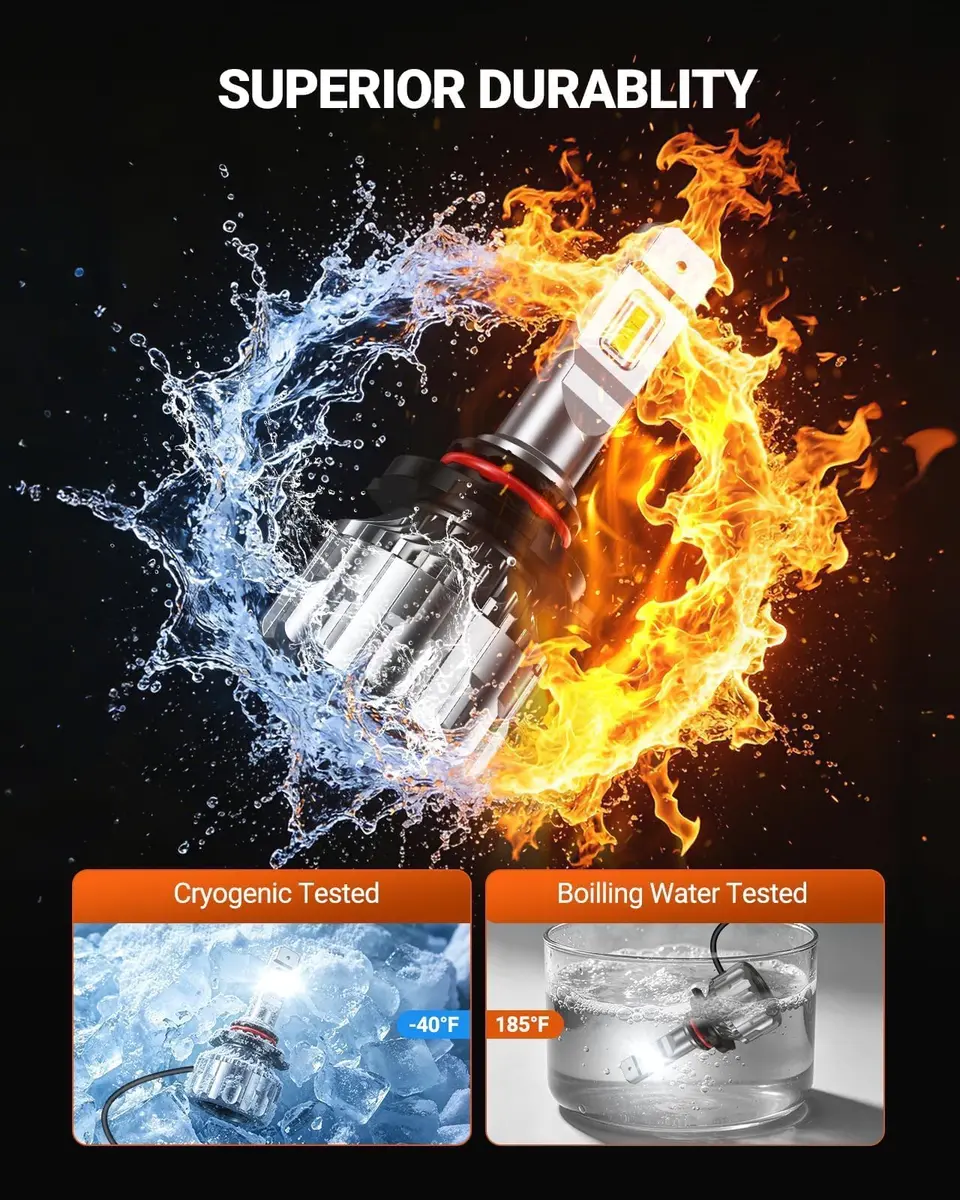 SEALIGHT 9005/HB3 LED Fog Light Bulbs 70000LM Cool White 6500K (2-Pack) | 70,000-Hour Lifespan - view 6