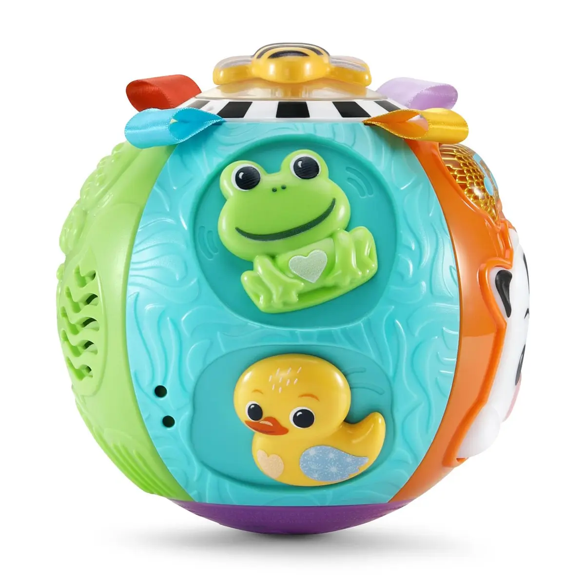 VTech Baby On-the-Moove Activity Ball with Textures, Orange 12.7cm (5") | Motion-Activated Crawl Encouragement - view 5