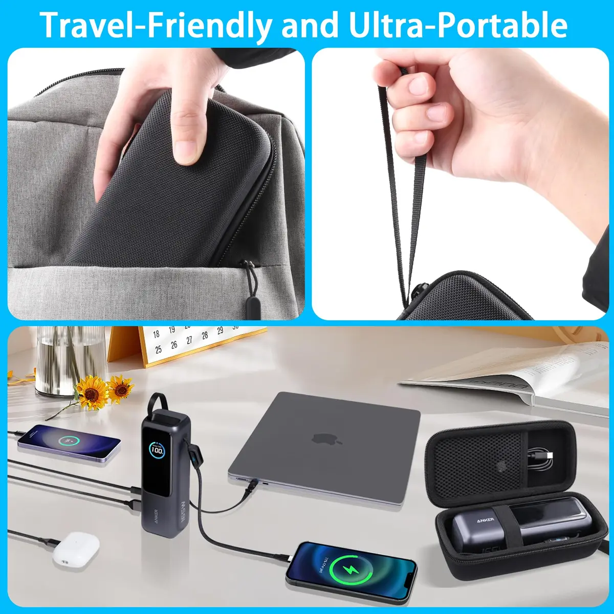 co2CREA Hard Case for Anker 25,000mAh Power Bank 165W | Shockproof, Water-Resistant, Precise Fit - view 5