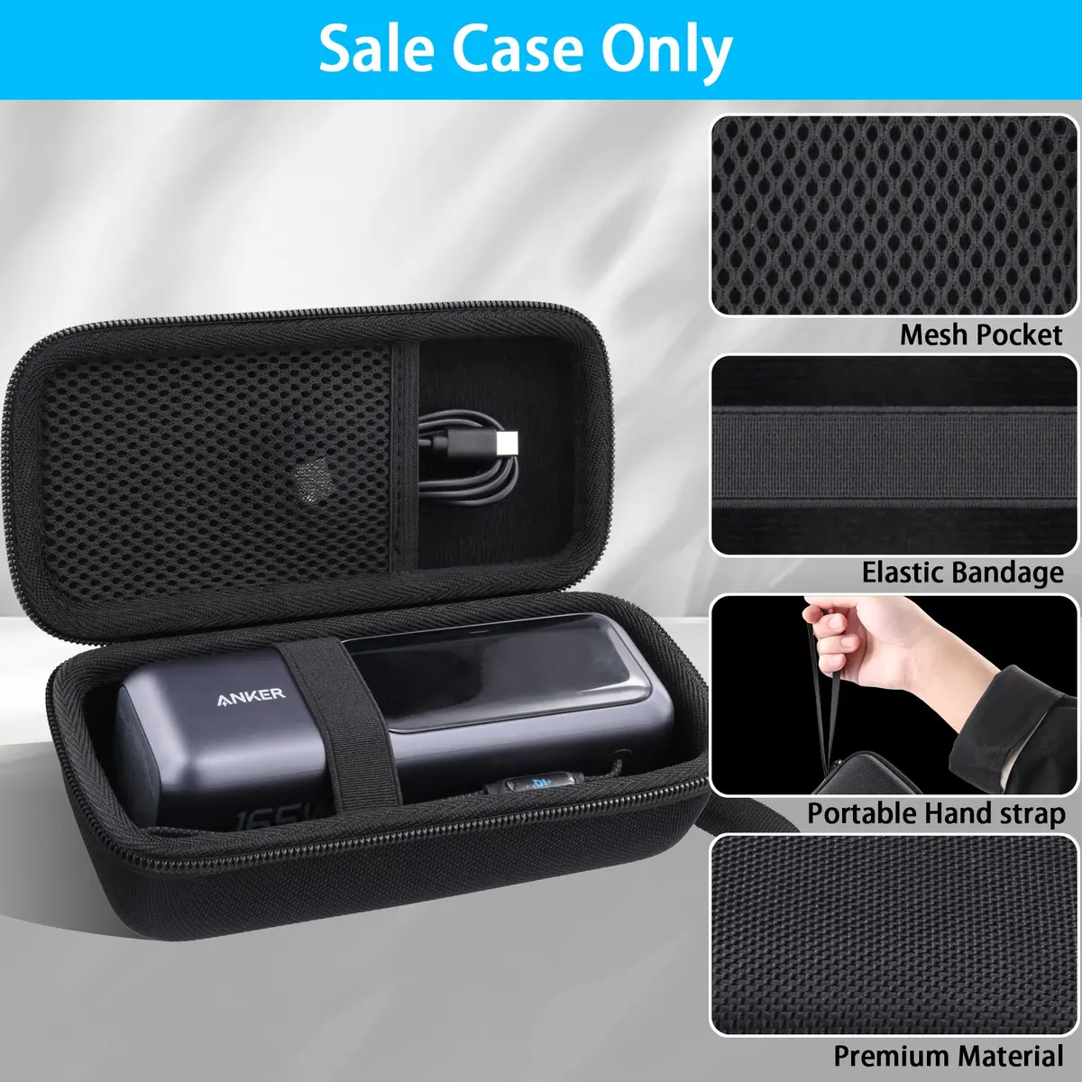 co2CREA Hard Case for Anker 25,000mAh Power Bank 165W | Shockproof, Water-Resistant, Precise Fit - view 4
