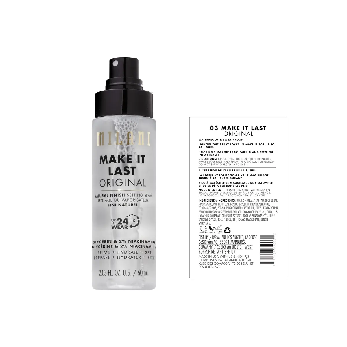 Milani Make It Last Original Natural & Matte Finish Setting Spray 2-Pack | 121.2ml (4.06 Fl Oz) Duo - view 2