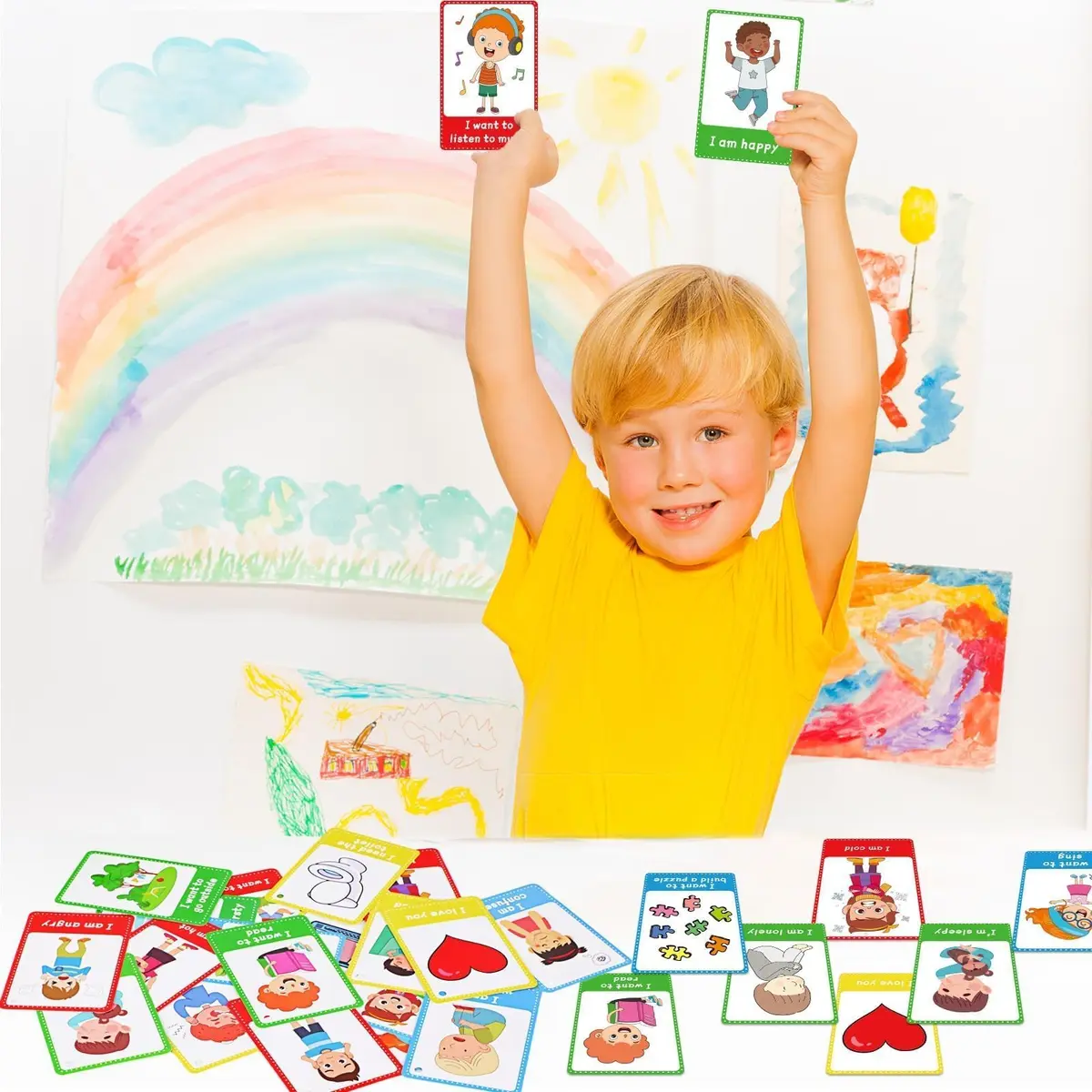 ZOIIWA Autism My Behaviour Communication Cards 90PCS | Visual Aid Language Learning Cue Cards for Speech Delay, Special Needs - view 5