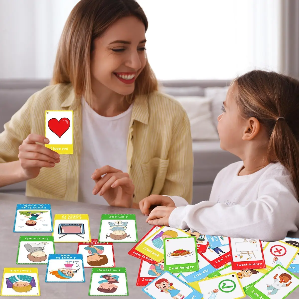 ZOIIWA Autism My Behaviour Communication Cards 90PCS | Visual Aid Language Learning Cue Cards for Speech Delay, Special Needs - view 7