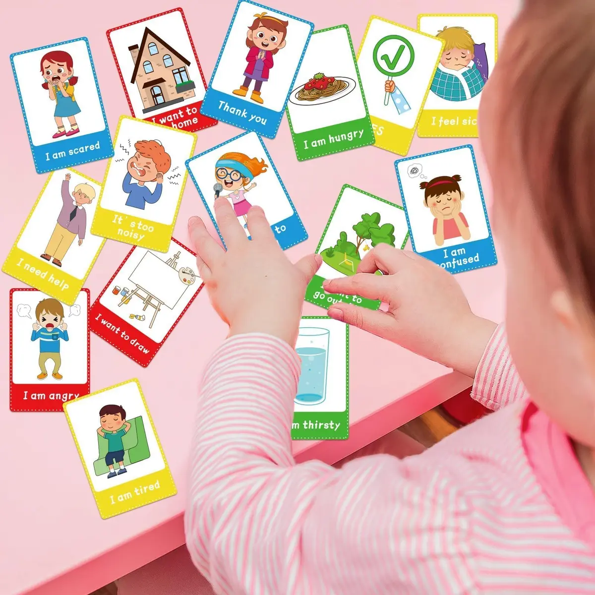 ZOIIWA Autism My Behaviour Communication Cards 90PCS | Visual Aid Language Learning Cue Cards for Speech Delay, Special Needs - view 8