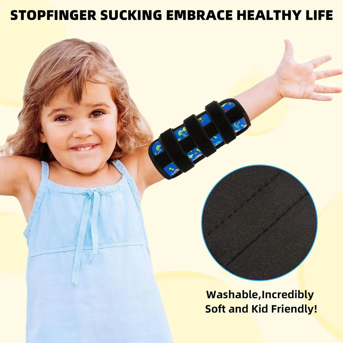JFHNMLW Dinosaur Elbow Thumb Guard for Thumb Sucking Prevention, 18.3cm (7.2in) x 17.8cm (7in) x 14.7cm (5.8in) - view 4