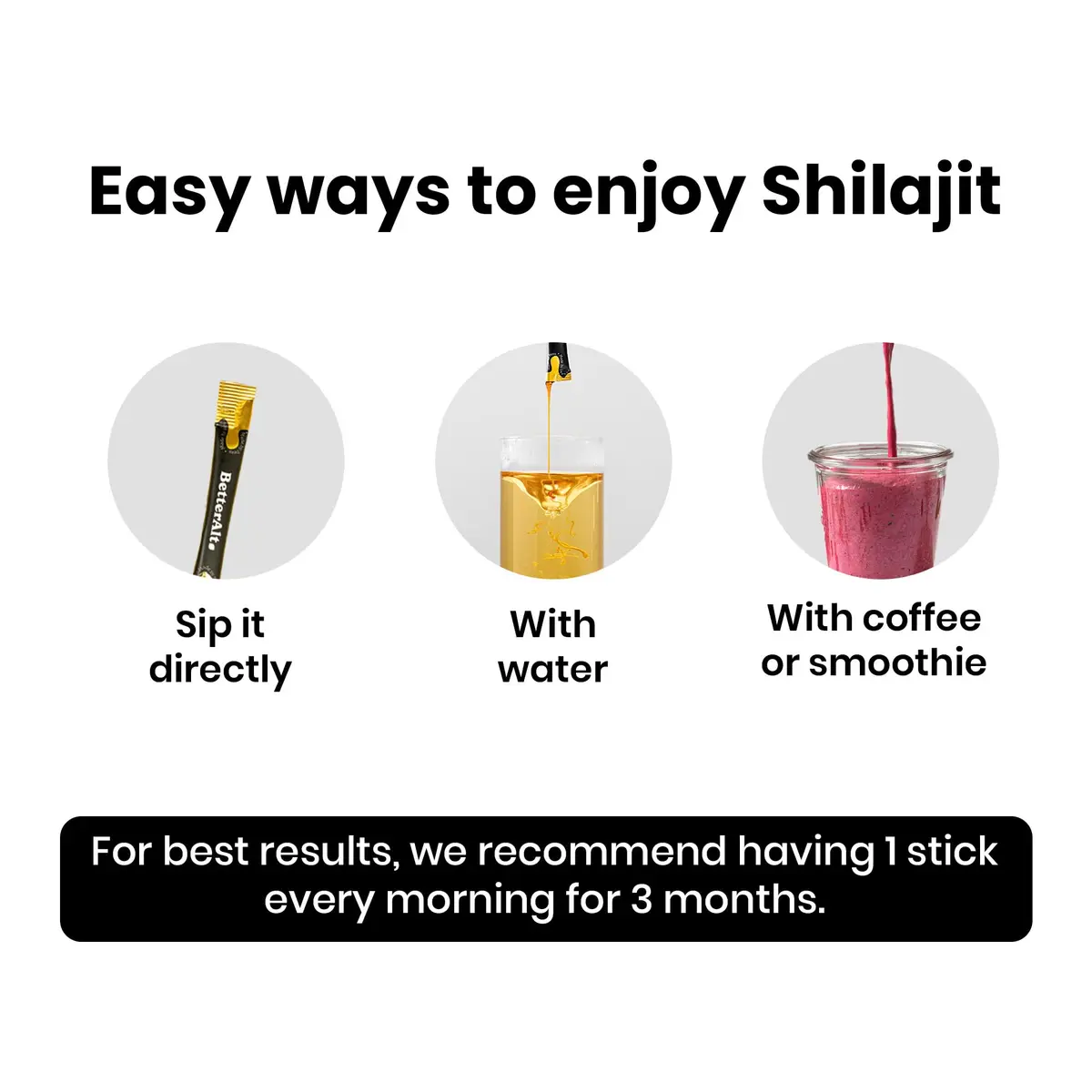 Better Alt Himalayan Shilajit Caramel Honey Sticks | Energy & Immunity Support | 30 Sticks - view 6