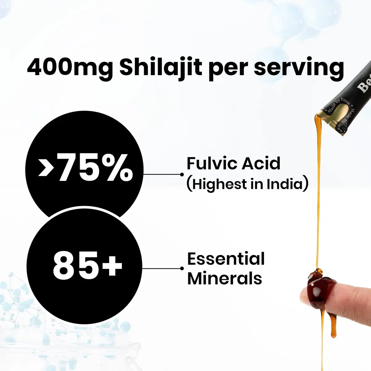 Better Alt Himalayan Shilajit Caramel Honey Sticks | Energy & Immunity Support | 30 Sticks - view 3