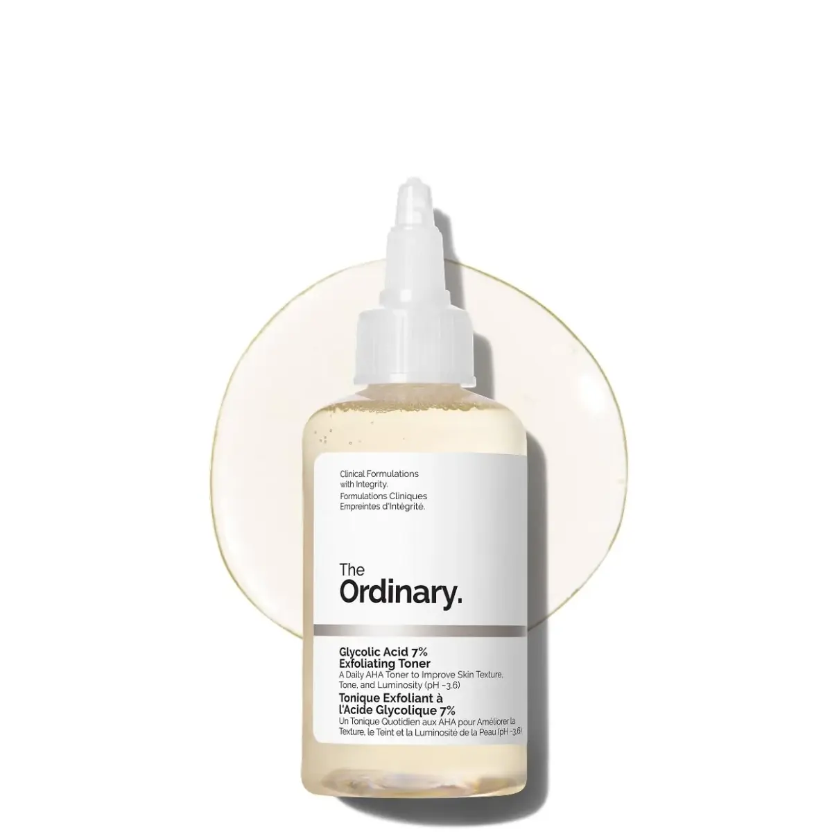 The Ordinary Glycolic Acid 7% Exfoliating Toner 200ml (6.8 Fl Oz) | Smoothes Skin Texture & Evens Tone - main product image