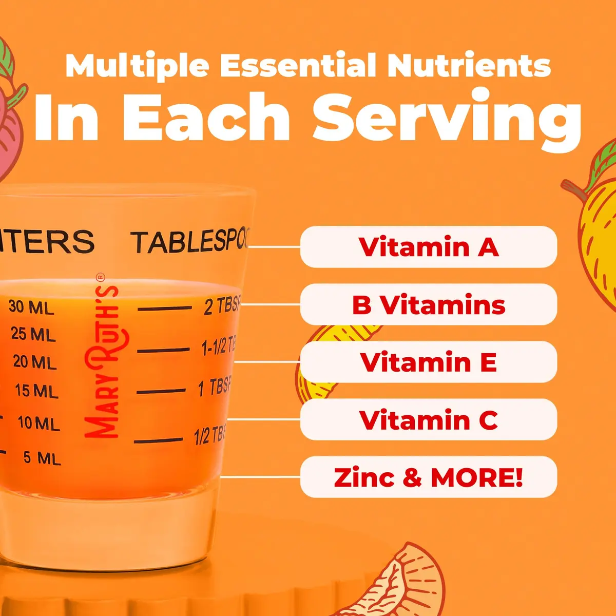 MARYRUTH'S Liquid Multivitamin + Hair Growth Travel Pack 1 Fl Oz (30ml) | Clinically Tested for Thicker Hair - view 5