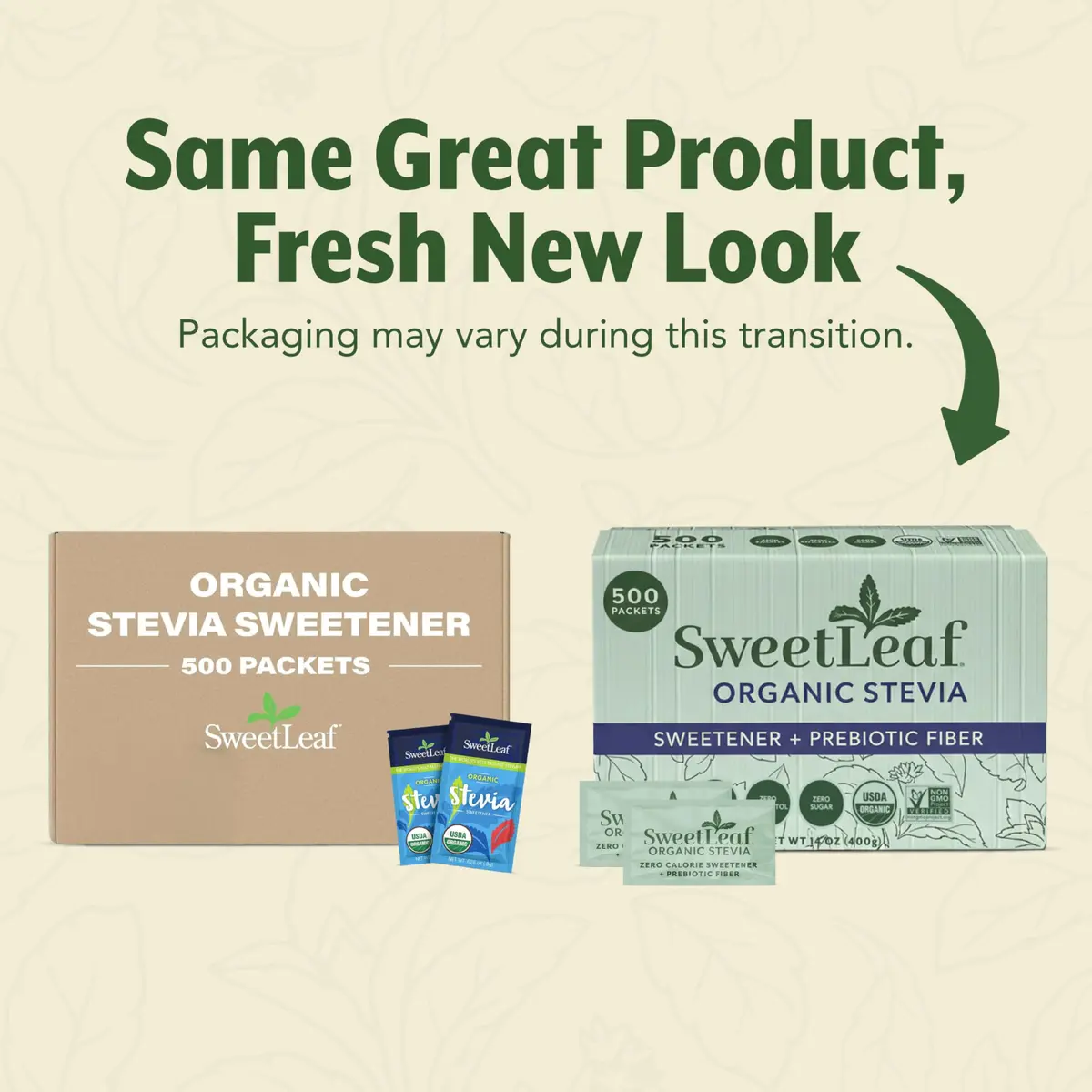 SweetLeaf Organic Stevia Powder Sweetener, Sugar Free | Bulk Pack, 500 Packets, Zero Calories - view 2