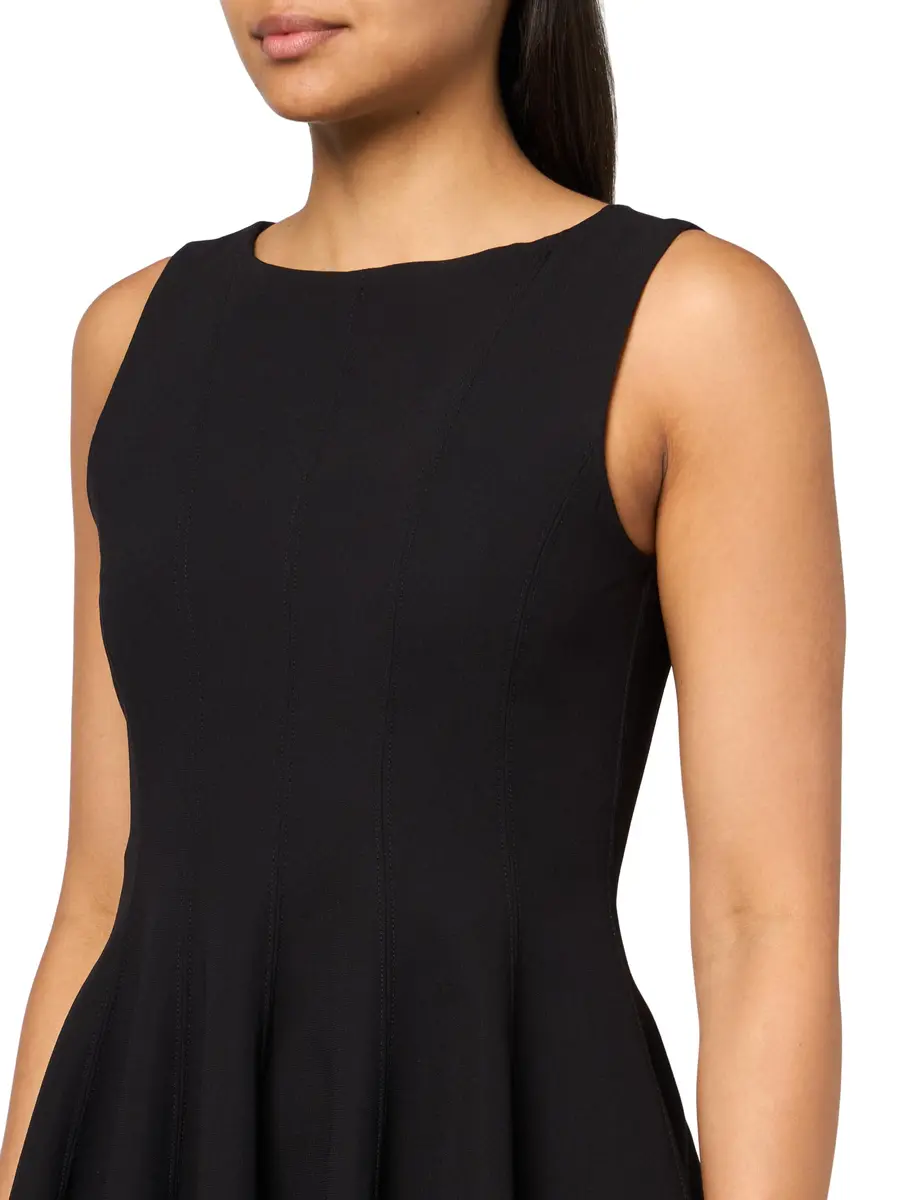 Steve Madden Nili Dress Black | Mini Fit & Flare, Boat Neck, Polyester - view 3