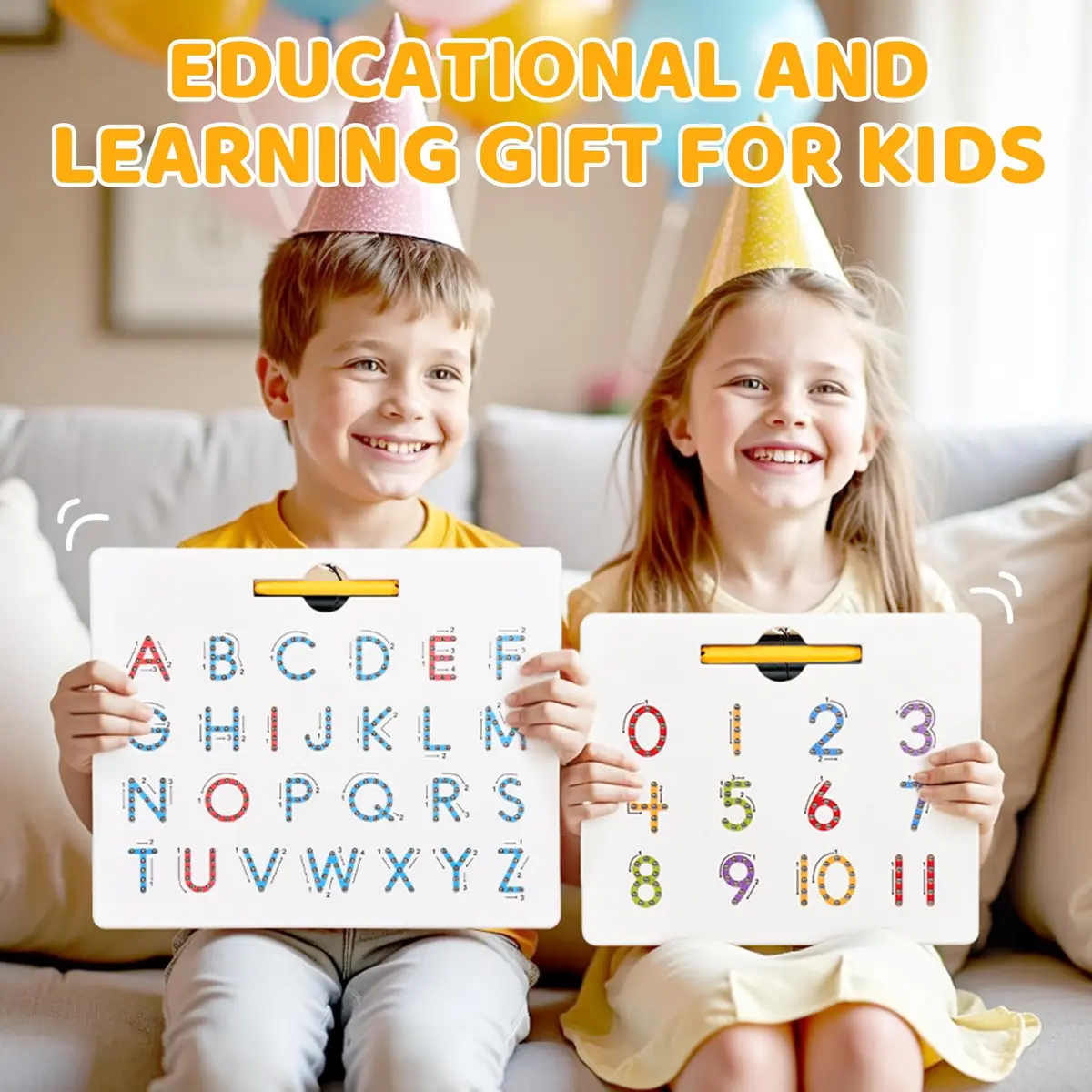 GAMENOTE Magnetic Letter Number Board Double Sided 2-in-1 ABC 123 Tracing Set | Educational Toy for Toddlers Kids - view 7