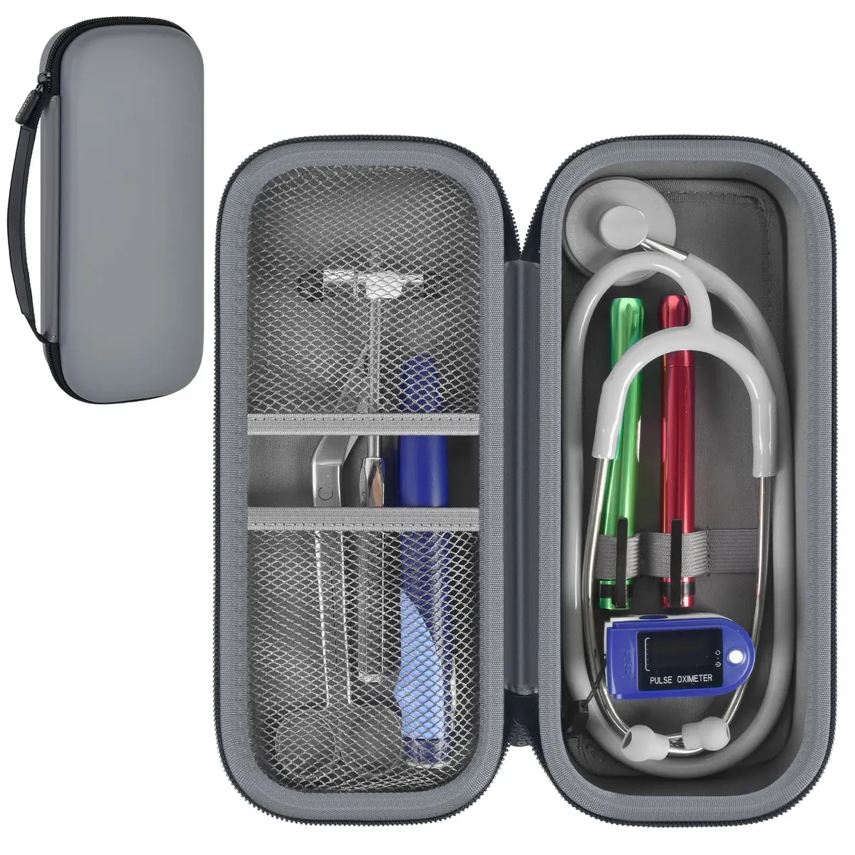 ALKOO Grey Stethoscope Case for 3M Littmann Classic III & Cardiology IV | Professional Healthcare - main product image