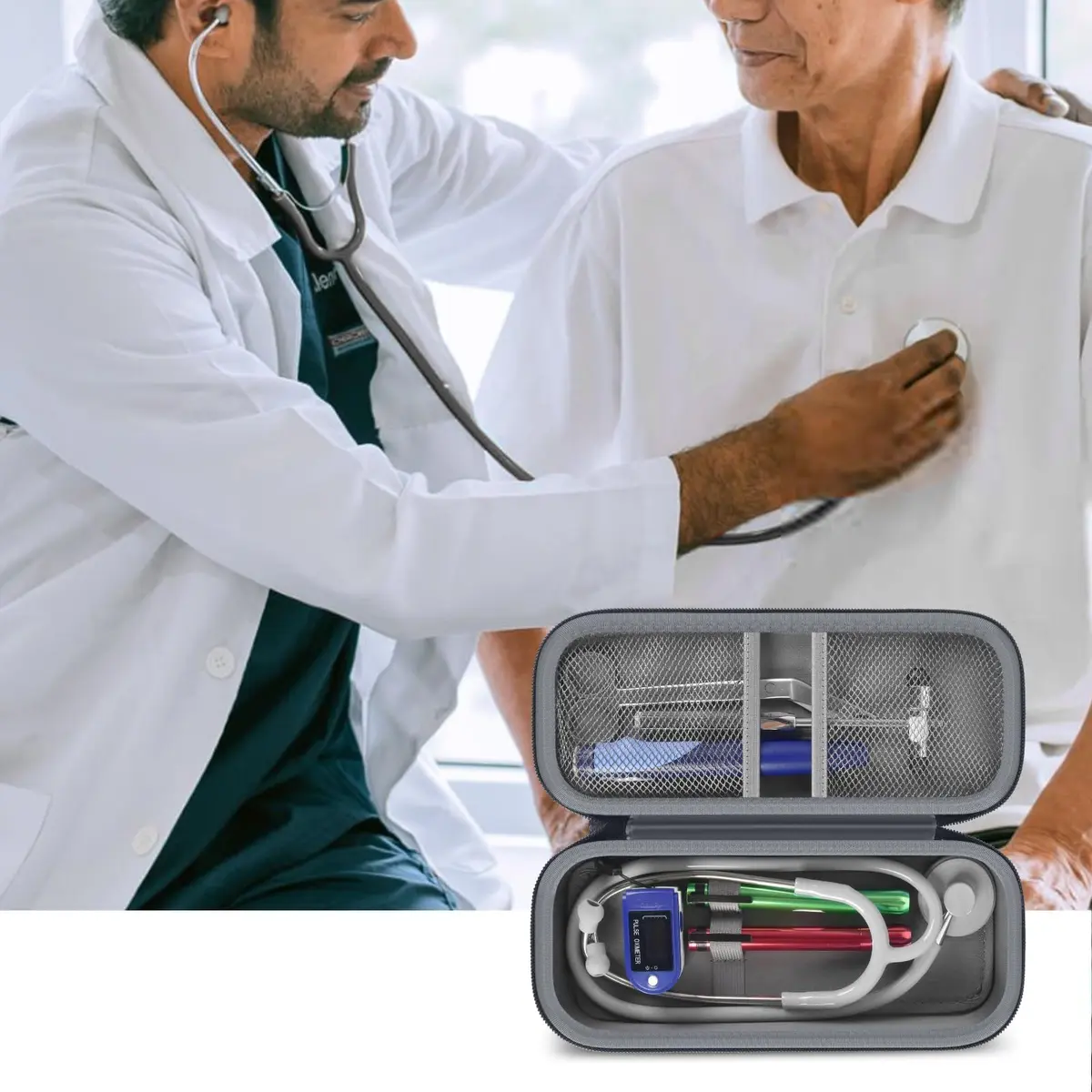 ALKOO Grey Stethoscope Case for 3M Littmann Classic III & Cardiology IV | Professional Healthcare - view 8
