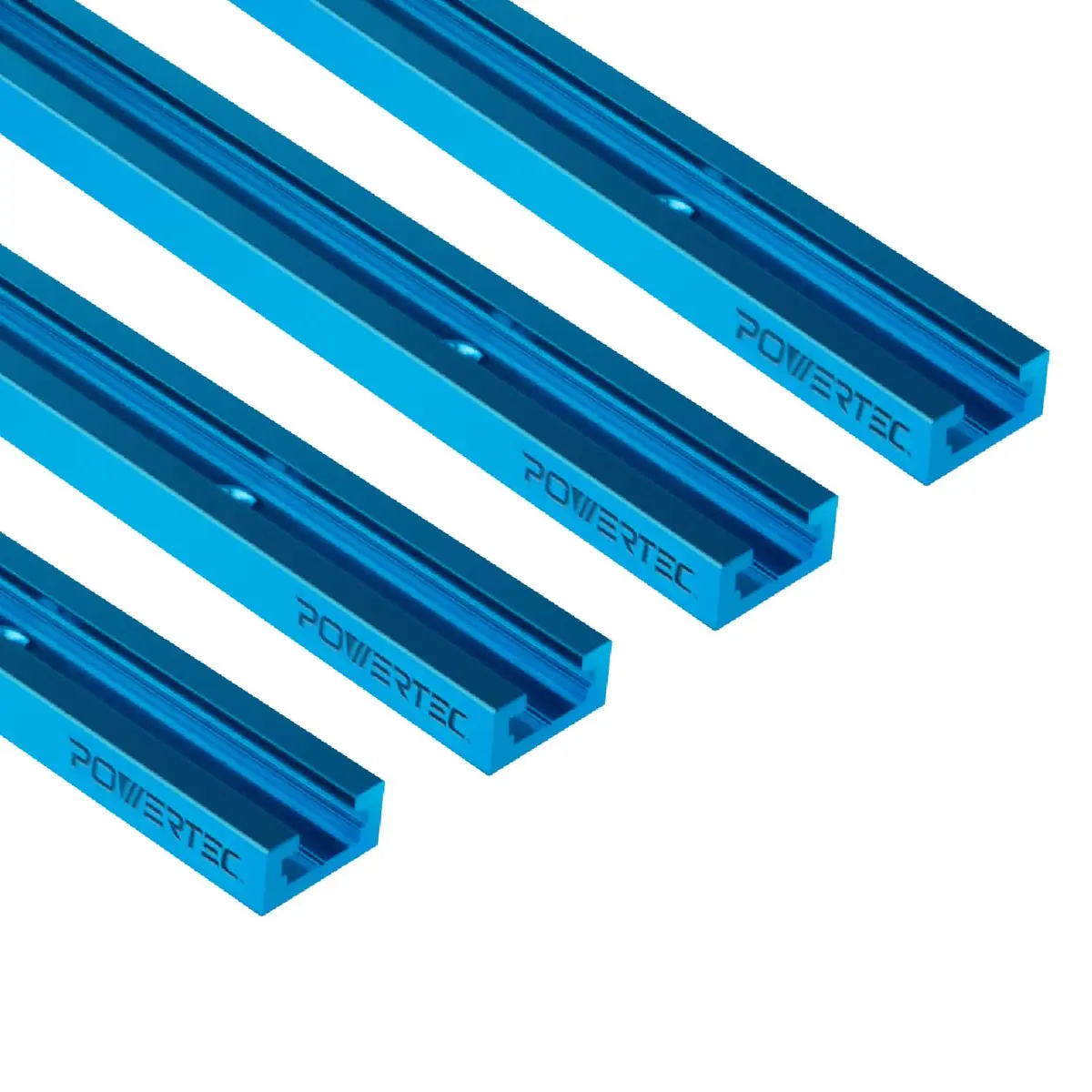 POWERTEC 71372V 36 Inch Double-Cut Profile Universal T-Track with Predrilled Holes | Durable Aluminum for Woodworking (70-120 chars) - main product image