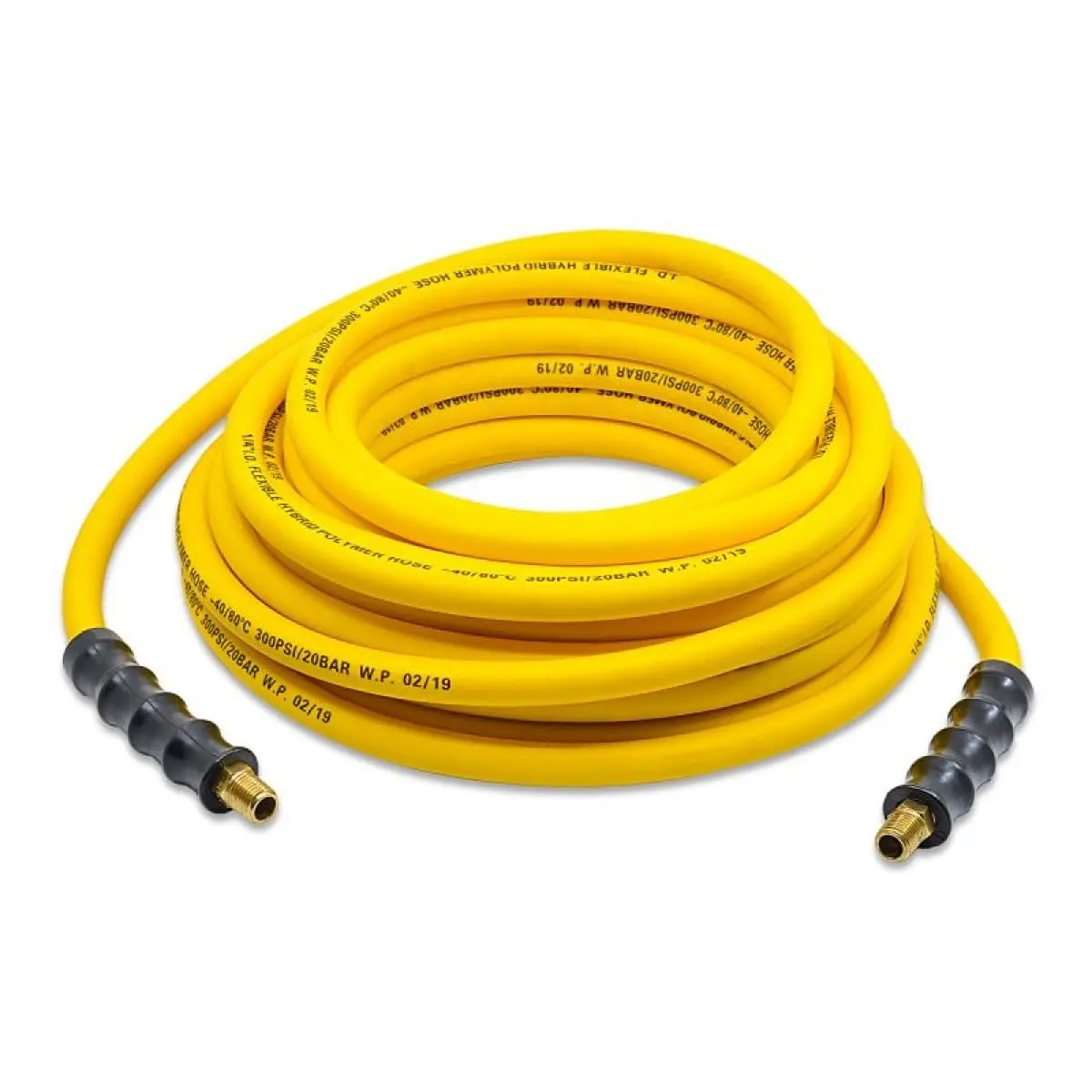 AVAGARD Hybrid Air Hose 1/4" x 25' | Ultra-Light, Kink-Resistant, 300 PSI, Brass Fittings - main product image