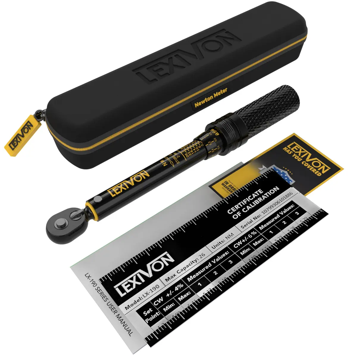 LEXIVON Bike Torque Wrench 1/4-Inch Drive 2-26 Nm | Dual-Direction Click, Portable for Road & Mountain Bicycles - view 5