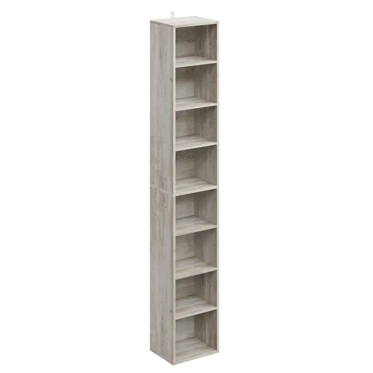 IRONCK Tall Narrow Bookshelf 8 Tiers | Compact Corner Floor Standing Storage 71 in - main product image